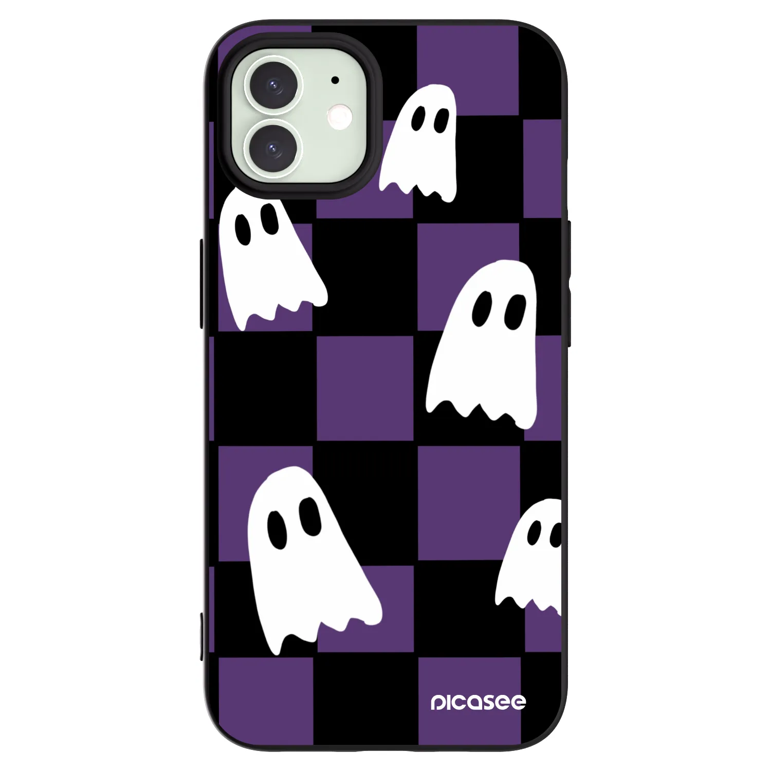 Picasee Μαύρη θήκη σιλικόνης για Apple iPhone 12 - Ghosts