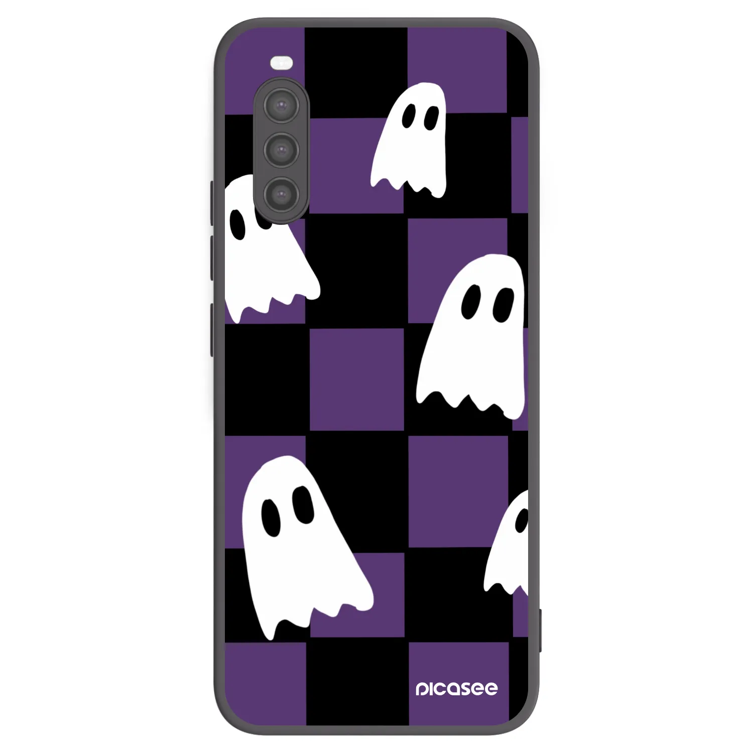 Picasee Μαύρη θήκη σιλικόνης για Sony Xperia 10 II - Ghosts