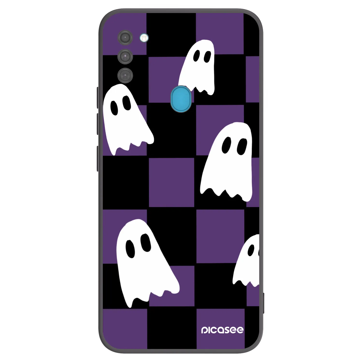 Picasee Μαύρη θήκη σιλικόνης για Samsung Galaxy M11 - Ghosts