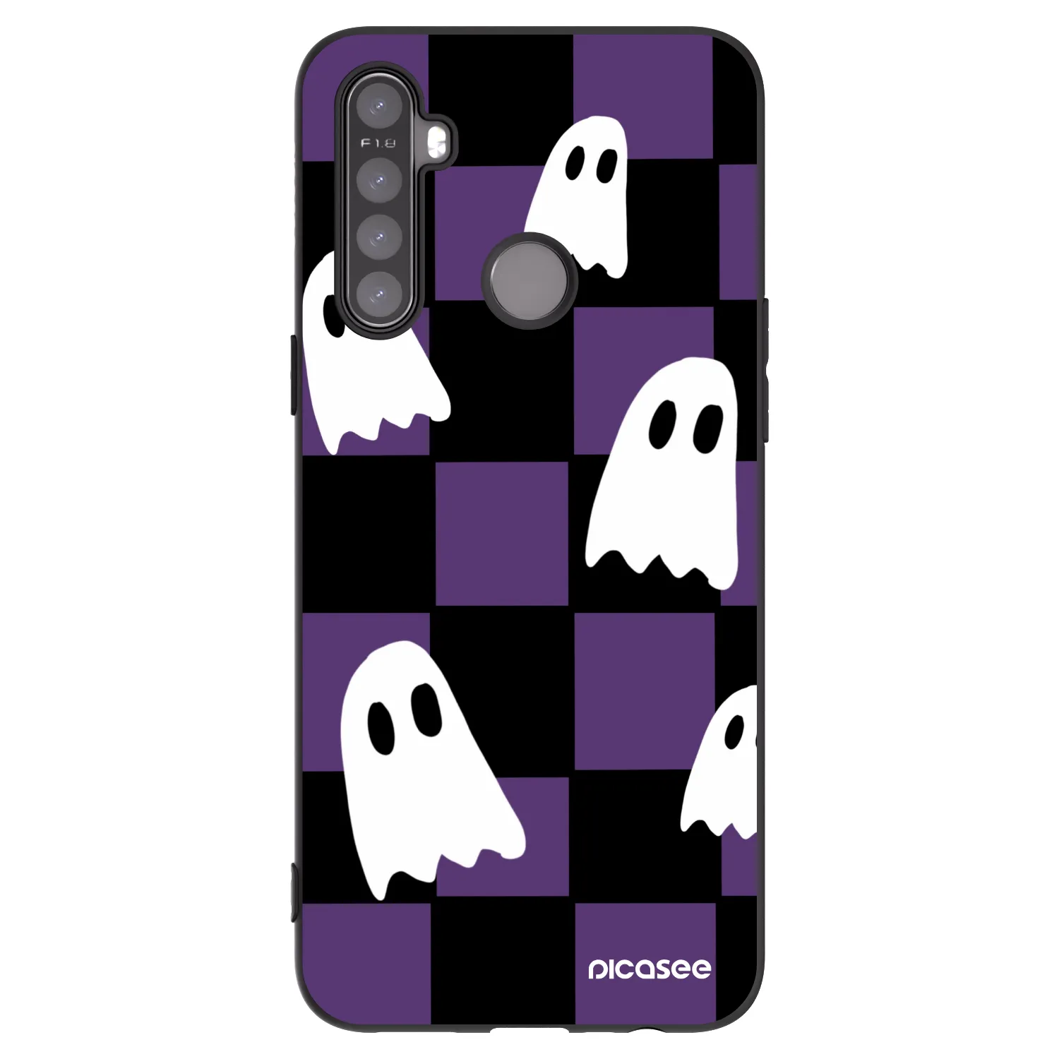 Picasee Μαύρη θήκη σιλικόνης για Realme 6i - Ghosts