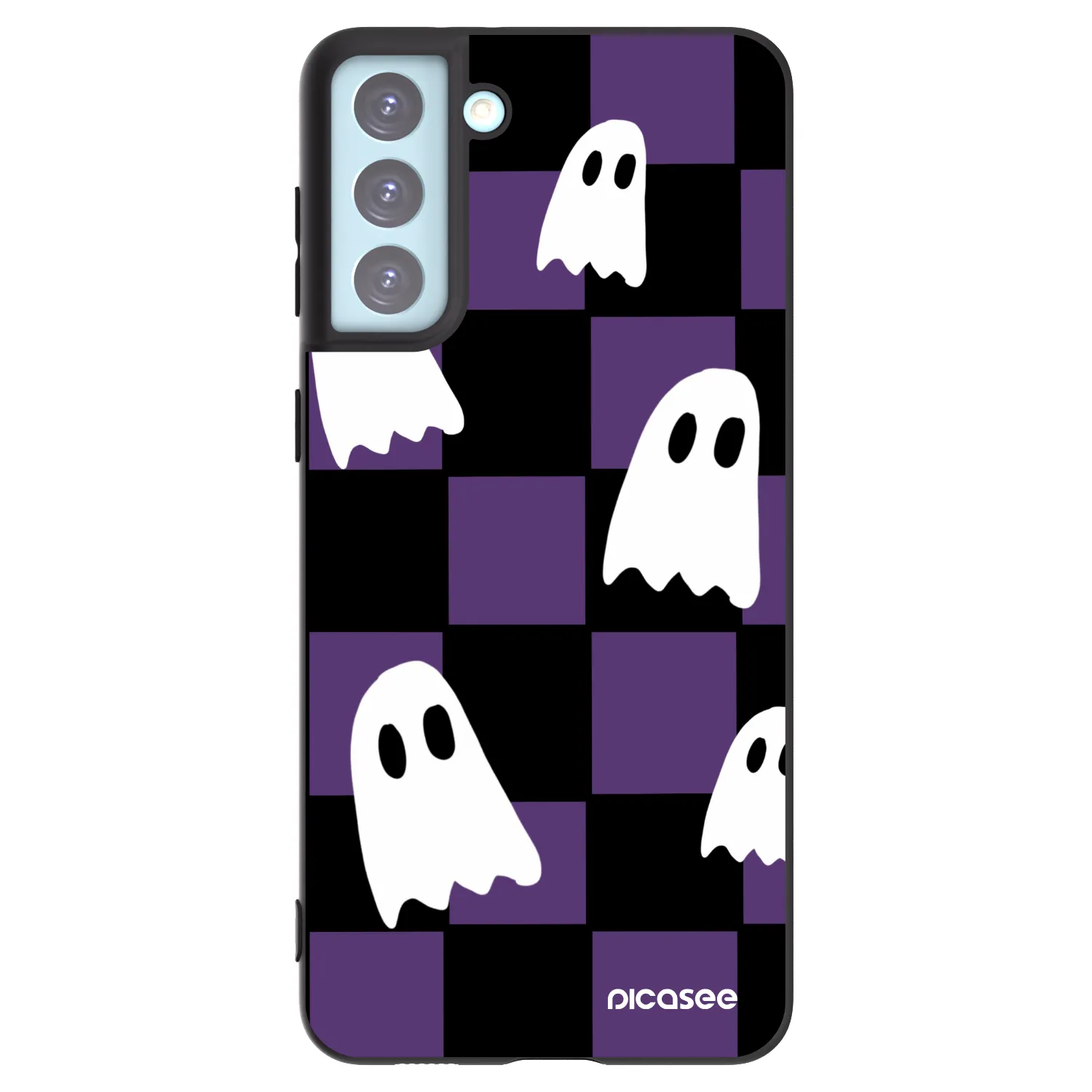 Picasee Μαύρη θήκη σιλικόνης για Samsung Galaxy S21+ 5G G996F - Ghosts