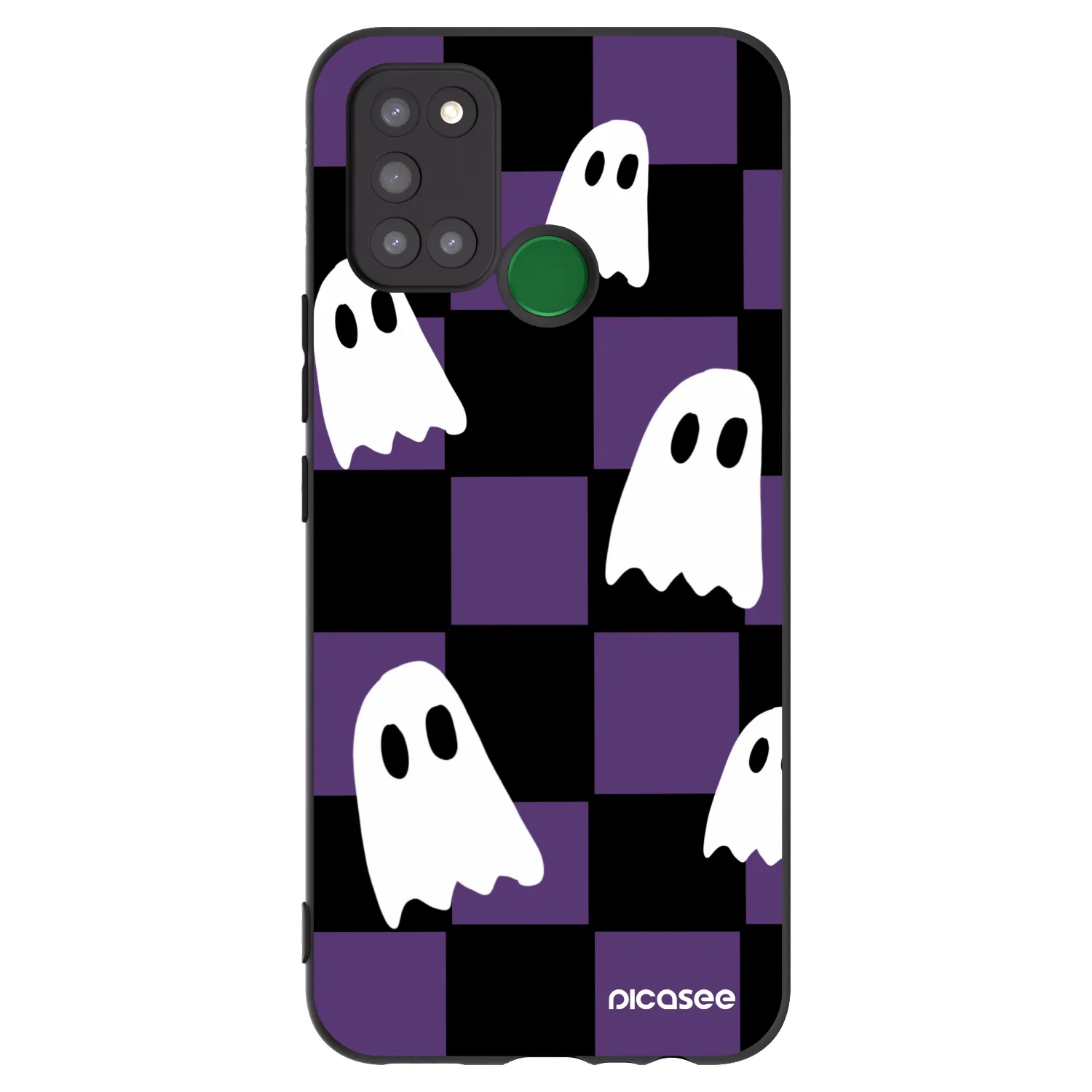 Picasee Μαύρη θήκη σιλικόνης για Realme 7i - Ghosts