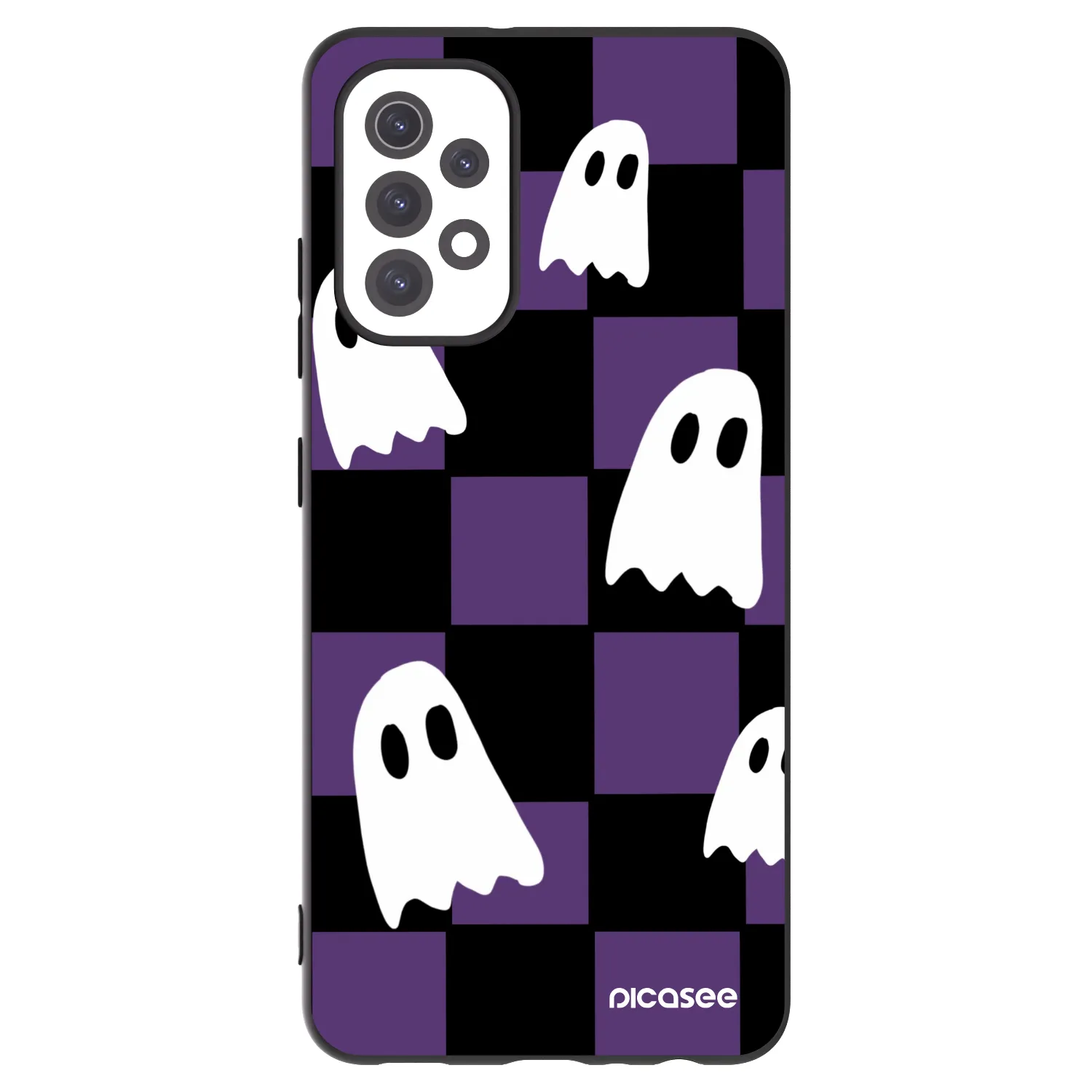 Picasee Μαύρη θήκη σιλικόνης για Samsung Galaxy A32 5G A326B - Ghosts