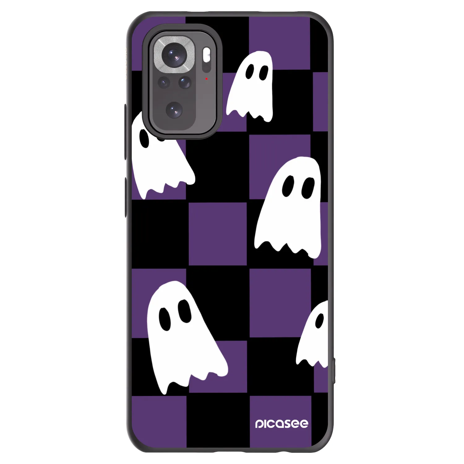 Picasee Μαύρη θήκη σιλικόνης για Xiaomi Redmi Note 10S - Ghosts
