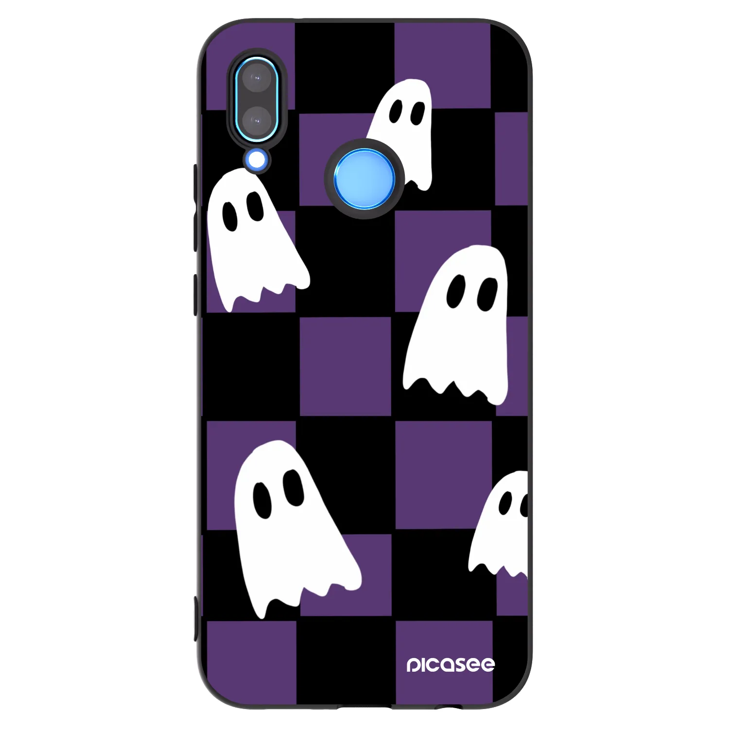 Picasee Μαύρη θήκη σιλικόνης για Huawei P20 Lite - Ghosts