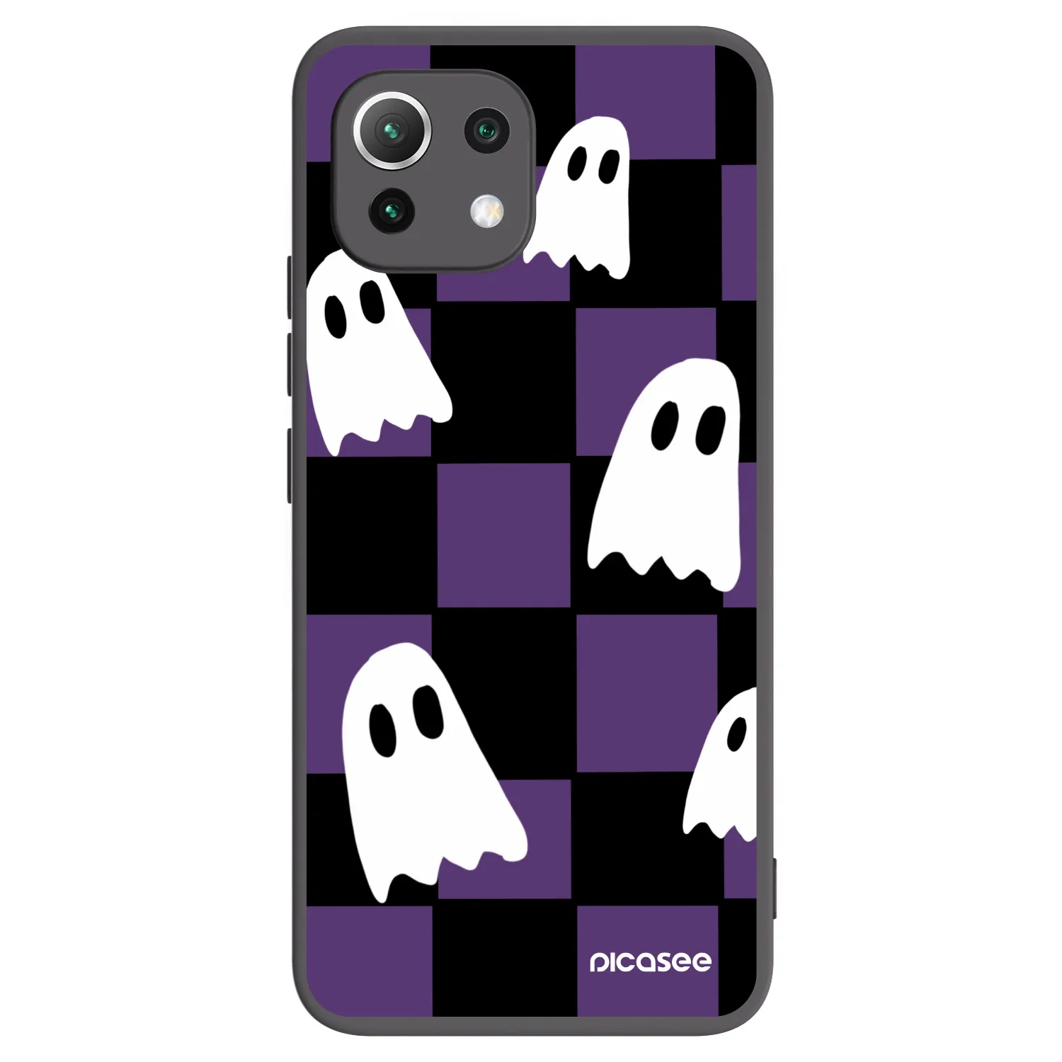 Picasee Μαύρη θήκη σιλικόνης για Xiaomi Mi 11 Lite - Ghosts