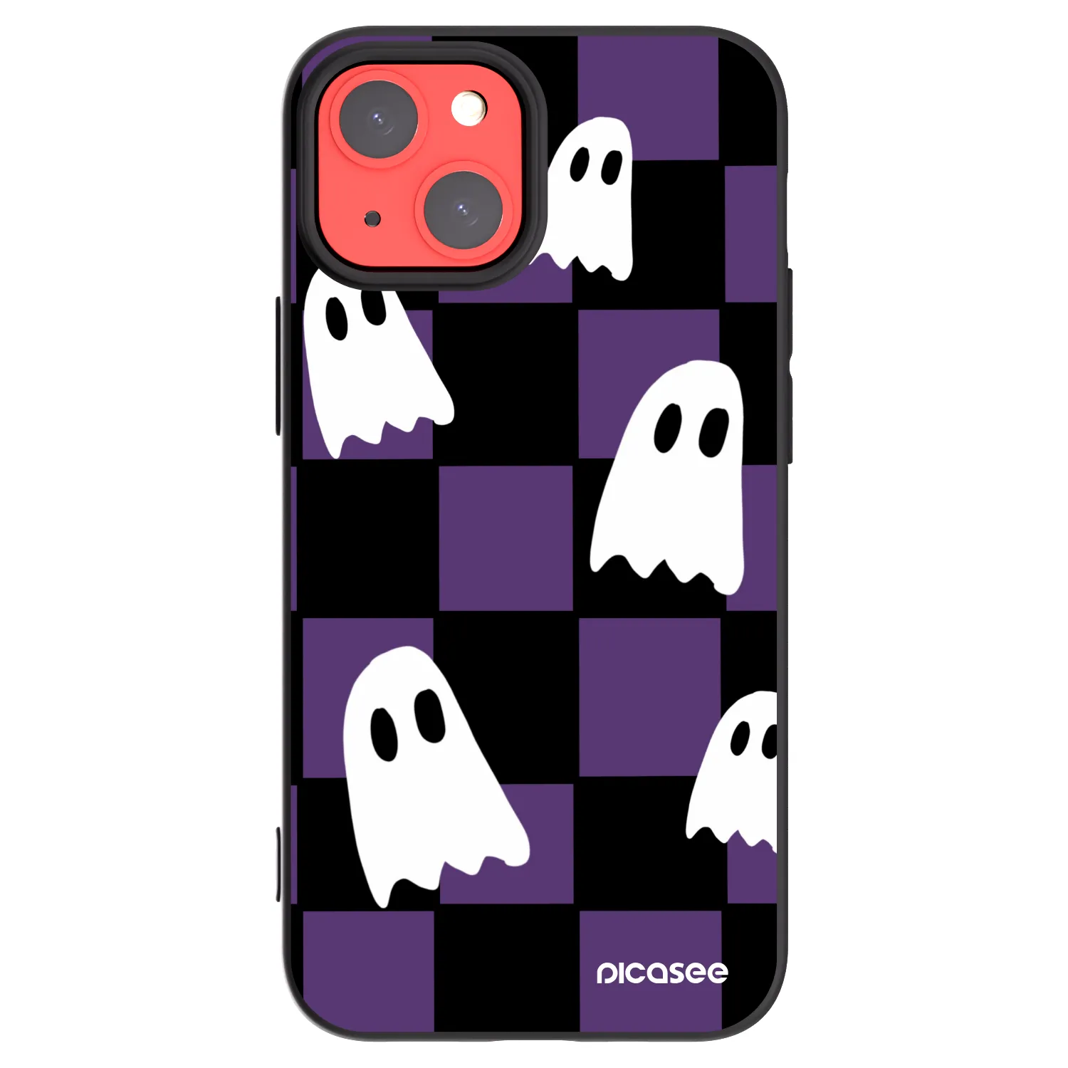 Picasee Μαύρη θήκη σιλικόνης για Apple iPhone 13 mini - Ghosts