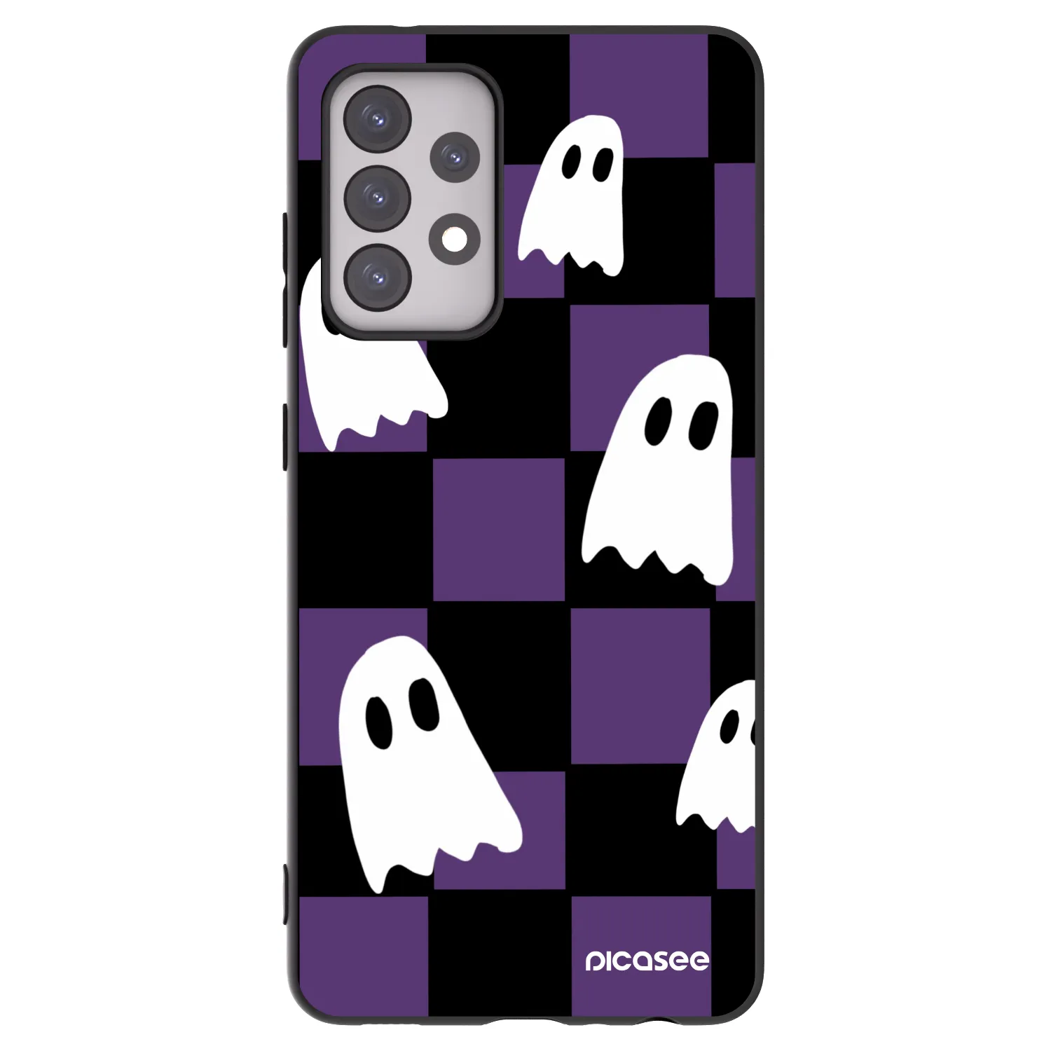 Picasee Μαύρη θήκη σιλικόνης για Samsung Galaxy A52s 5G A528B - Ghosts