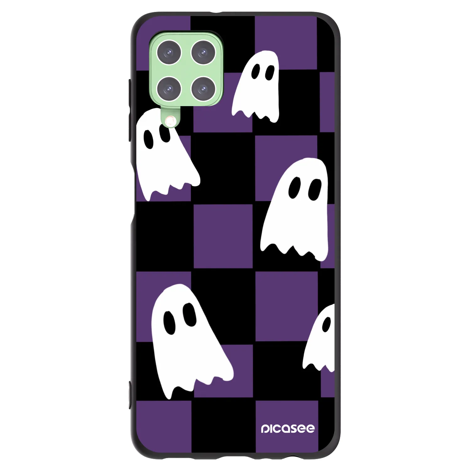 Picasee Μαύρη θήκη σιλικόνης για Samsung Galaxy A22 A225F 4G - Ghosts