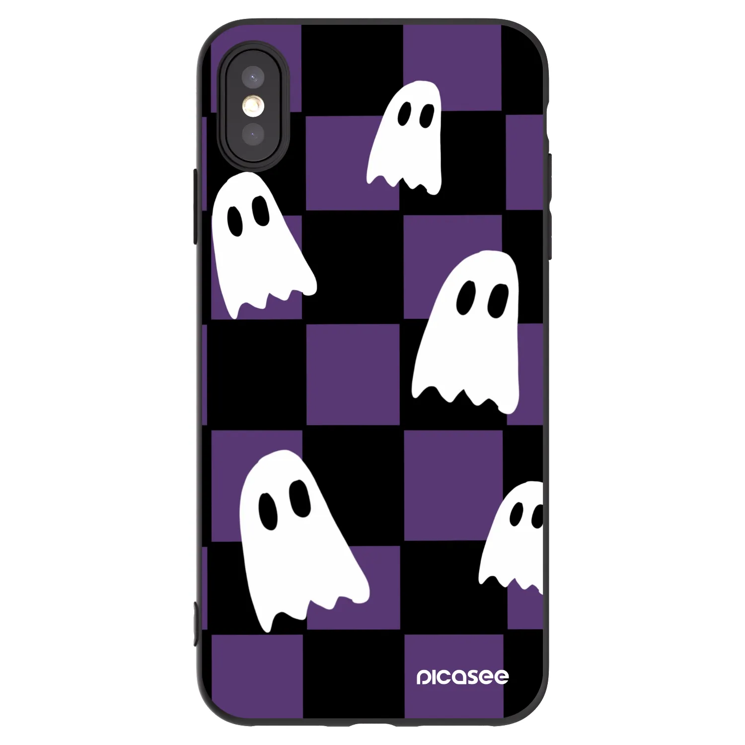 Picasee Μαύρη θήκη σιλικόνης για Apple iPhone XS Max - Ghosts