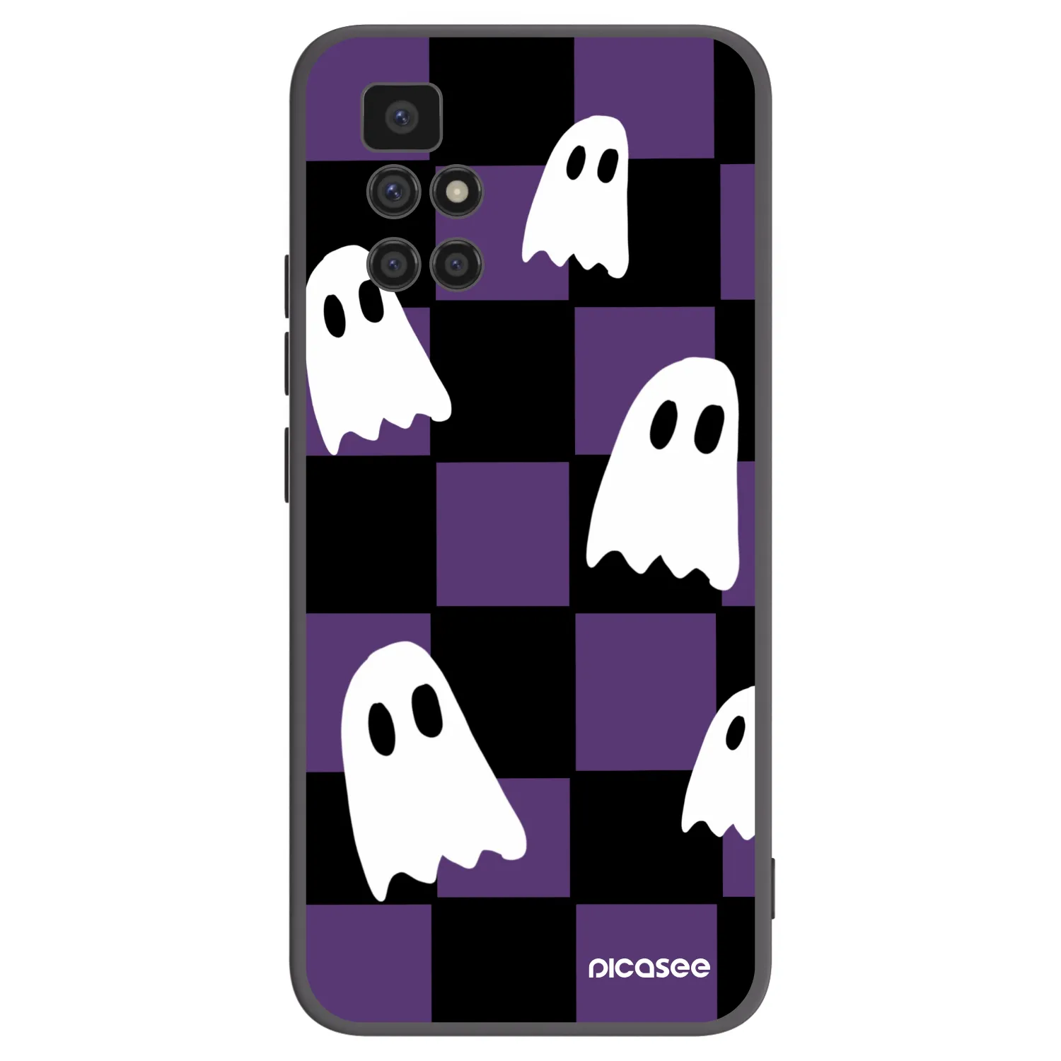 Picasee Μαύρη θήκη σιλικόνης για Xiaomi Redmi 10 - Ghosts