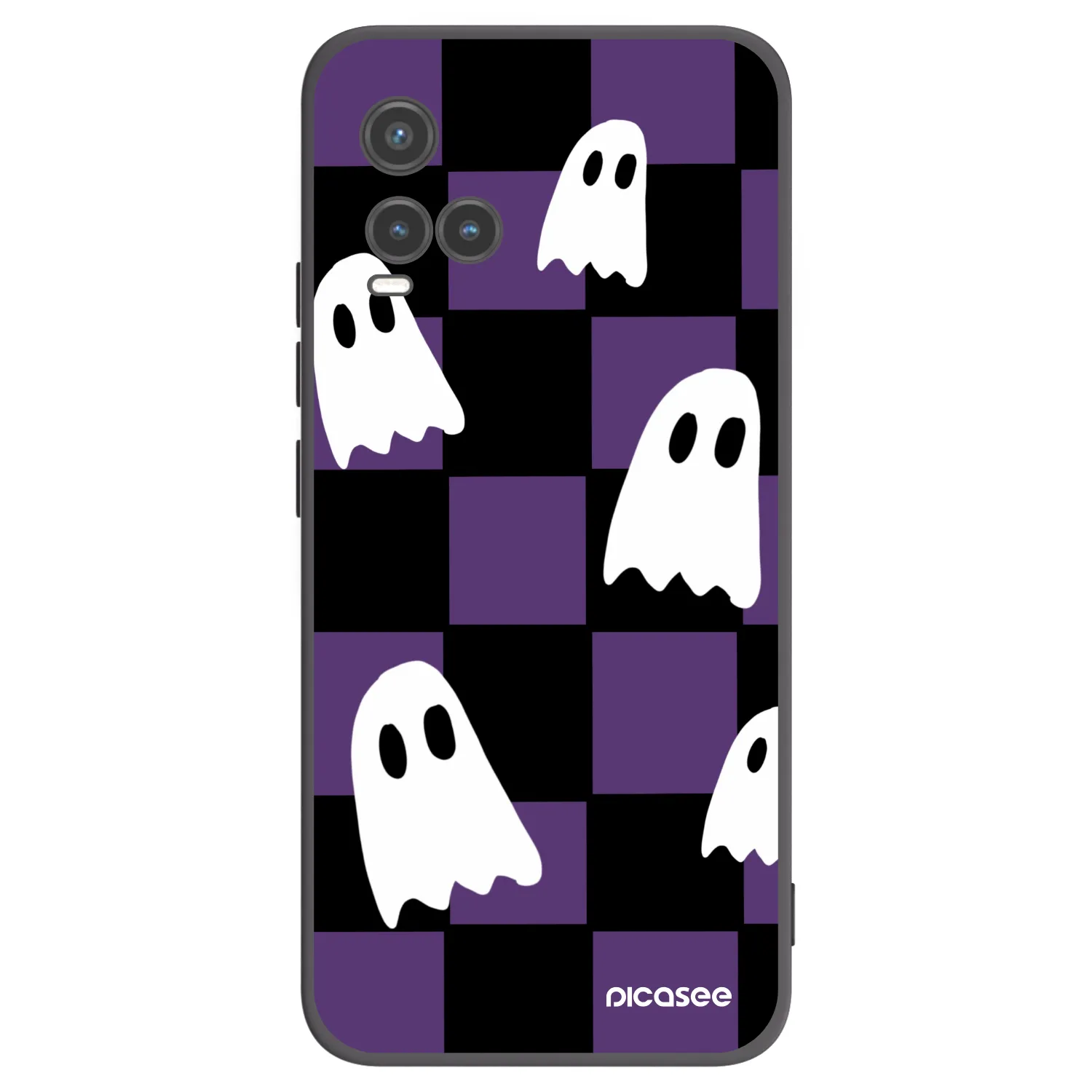 Picasee Μαύρη θήκη σιλικόνης για Vivo Y33s - Ghosts