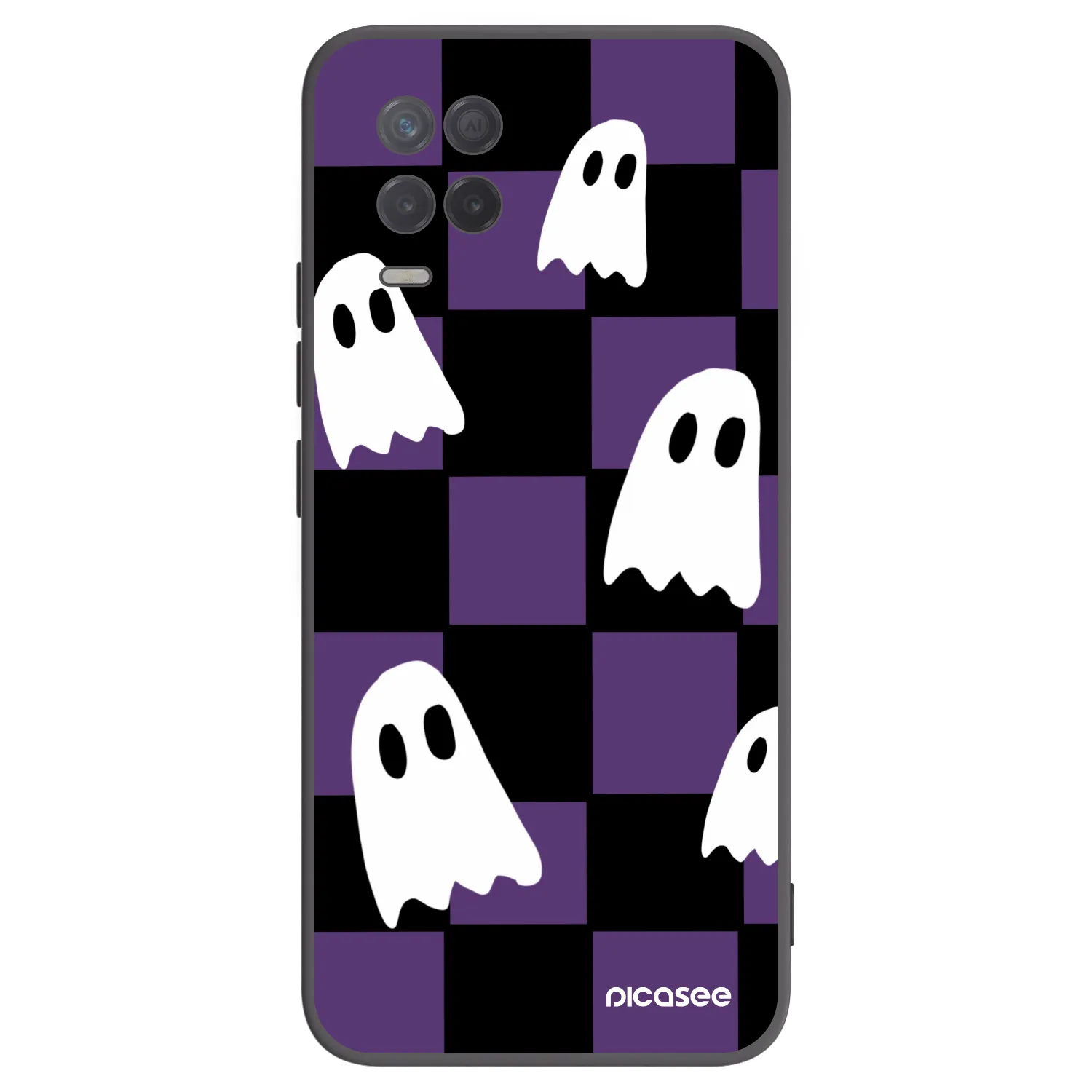 Picasee Μαύρη θήκη σιλικόνης για Realme 8 5G - Ghosts