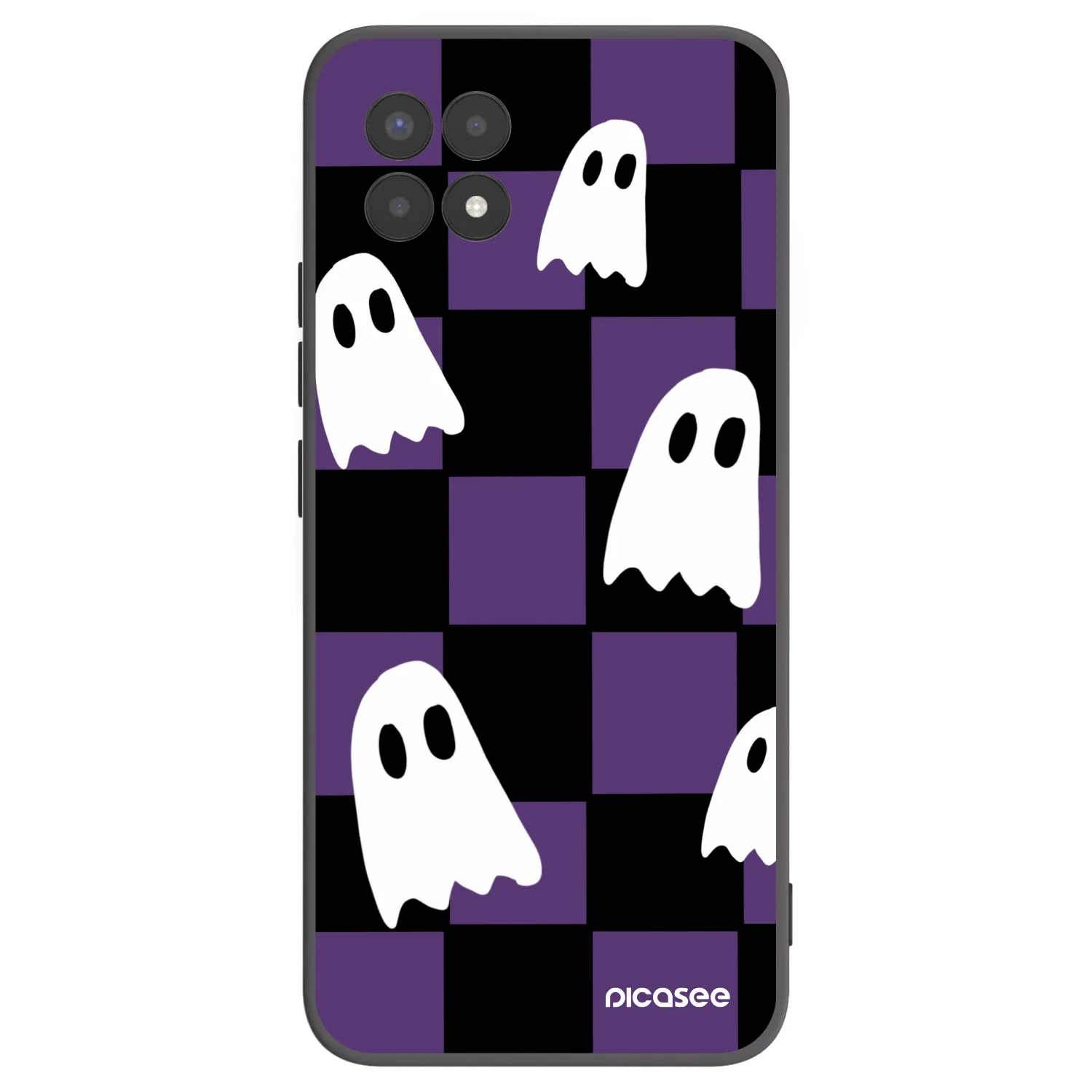 Picasee Μαύρη θήκη σιλικόνης για Realme 8i - Ghosts