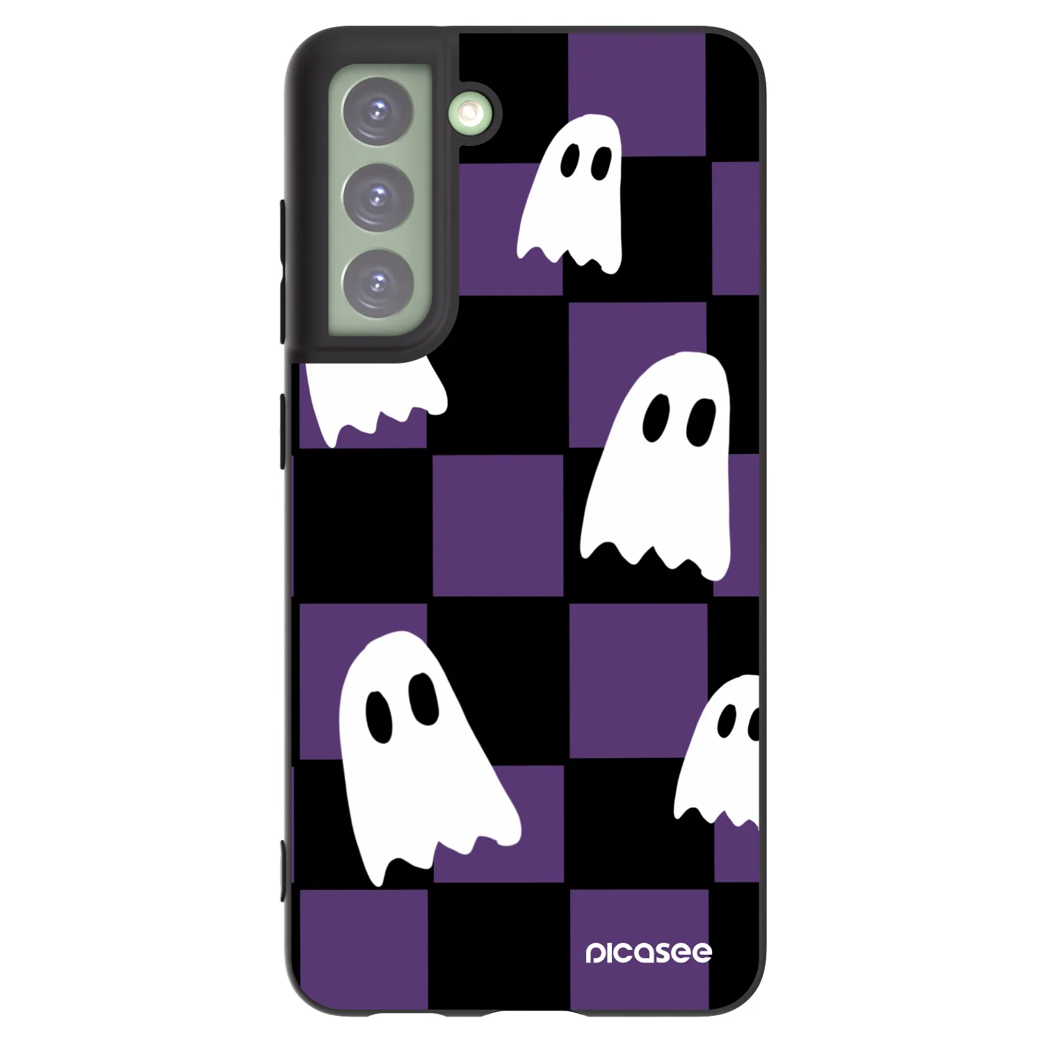 Picasee Μαύρη θήκη σιλικόνης για Samsung Galaxy S21 FE 5G - Ghosts