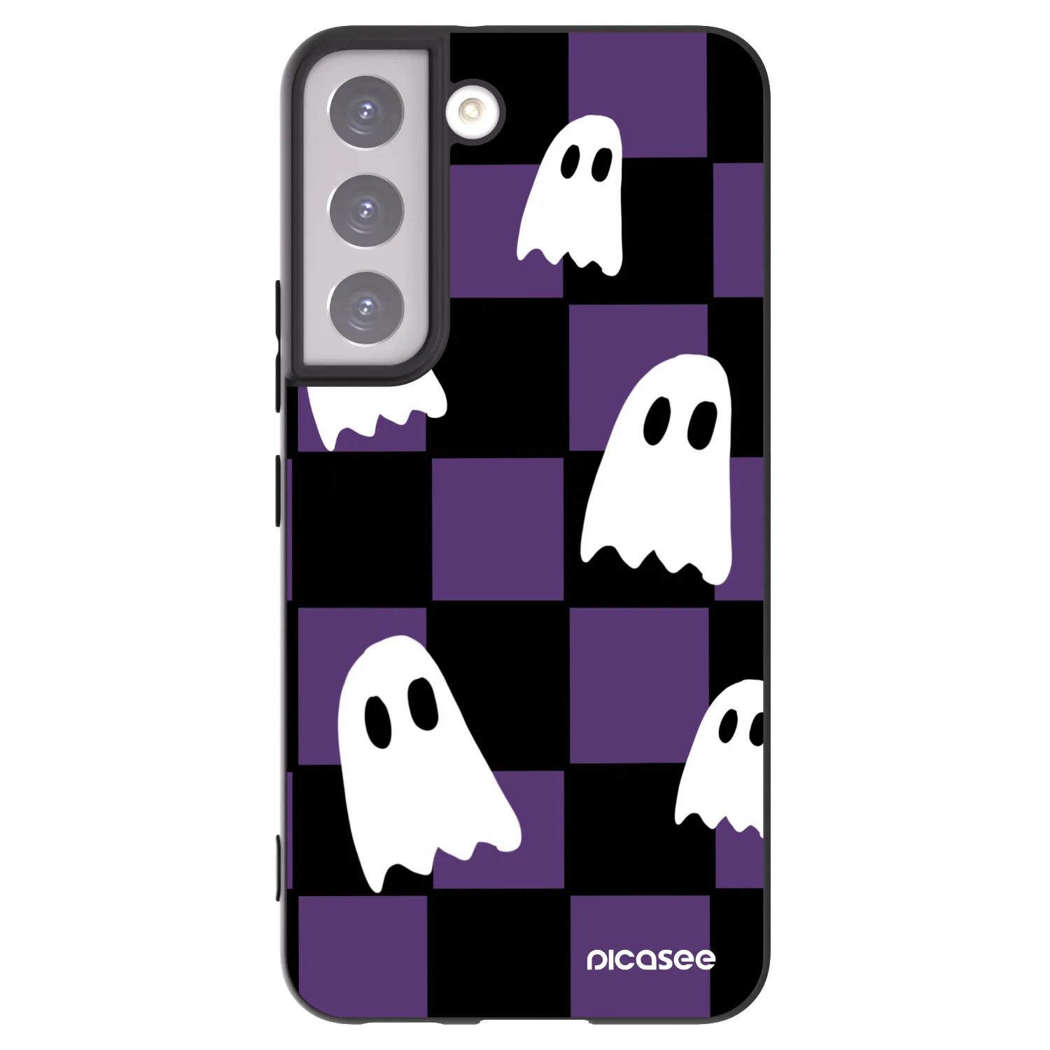 Picasee Μαύρη θήκη σιλικόνης για Samsung Galaxy S22 5G - Ghosts