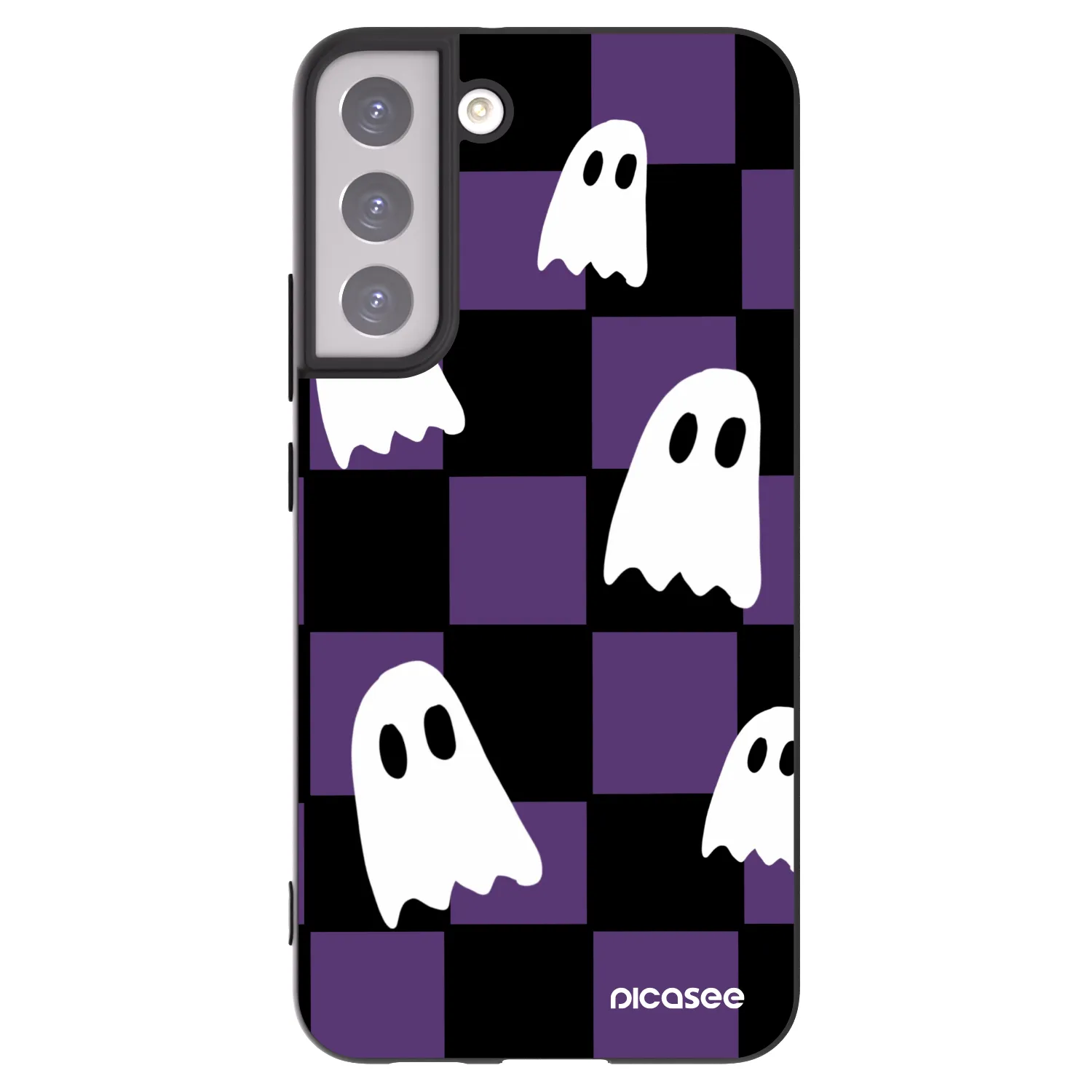 Picasee Μαύρη θήκη σιλικόνης για Samsung Galaxy S22+ 5G - Ghosts