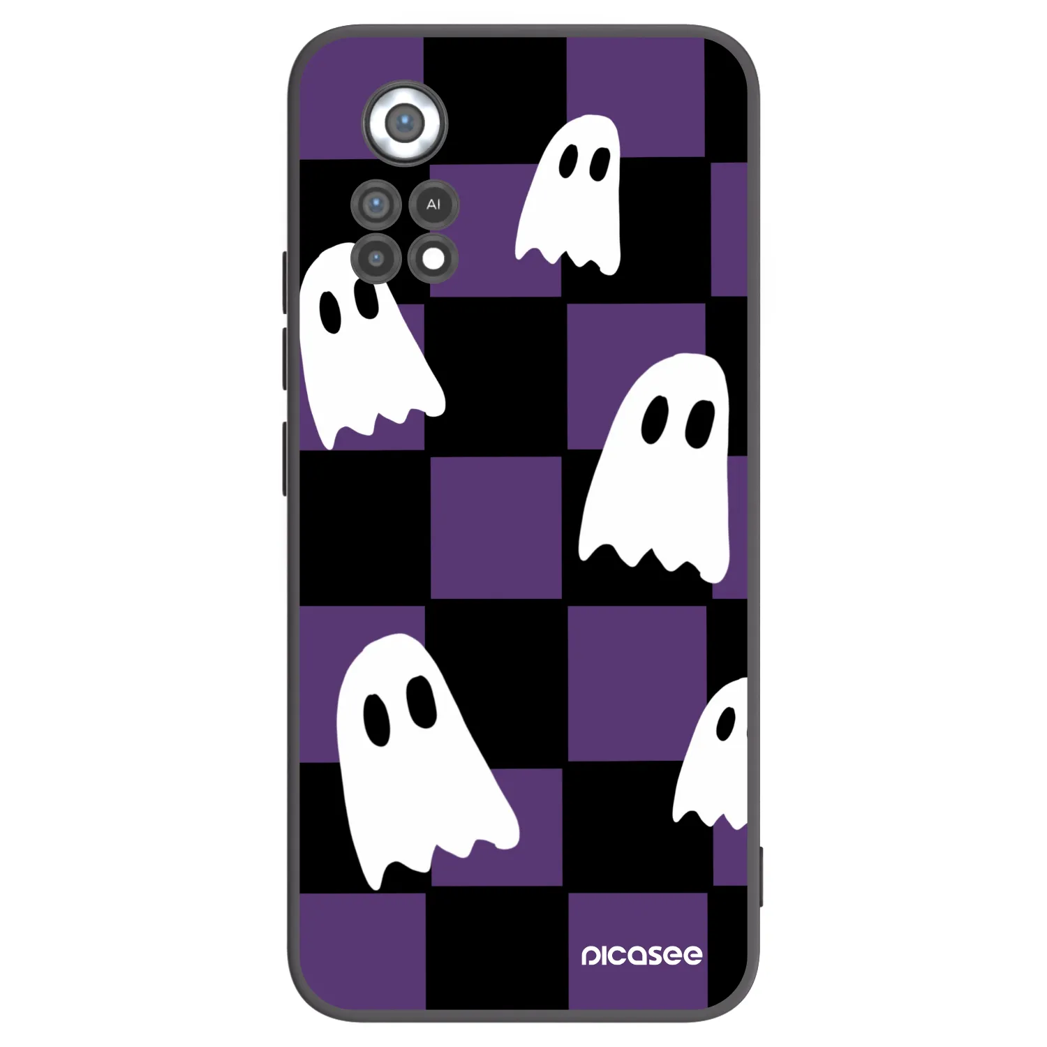 Picasee Μαύρη θήκη σιλικόνης για Xiaomi Poco X4 Pro 5G - Ghosts
