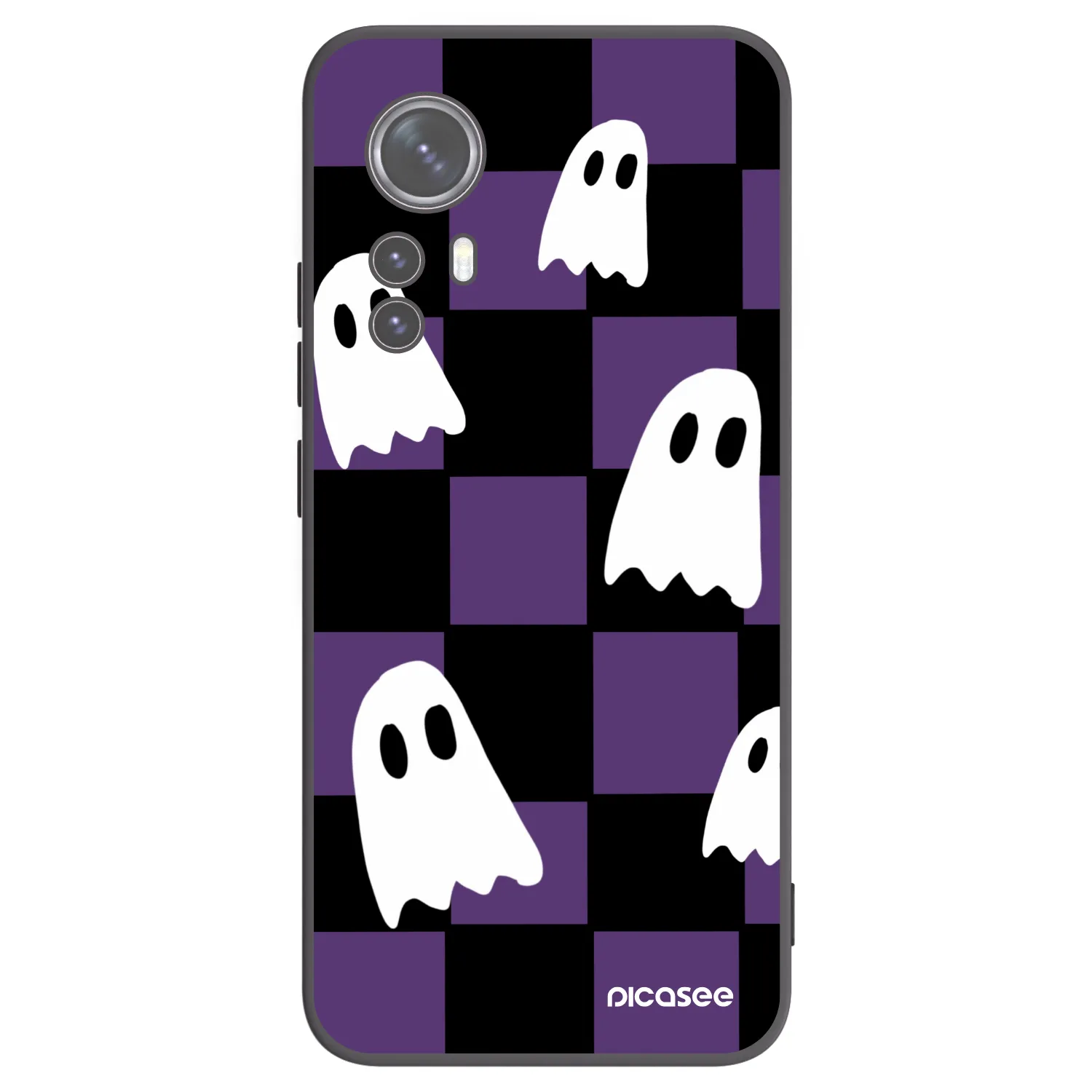 Picasee Μαύρη θήκη σιλικόνης για Xiaomi 12 - Ghosts