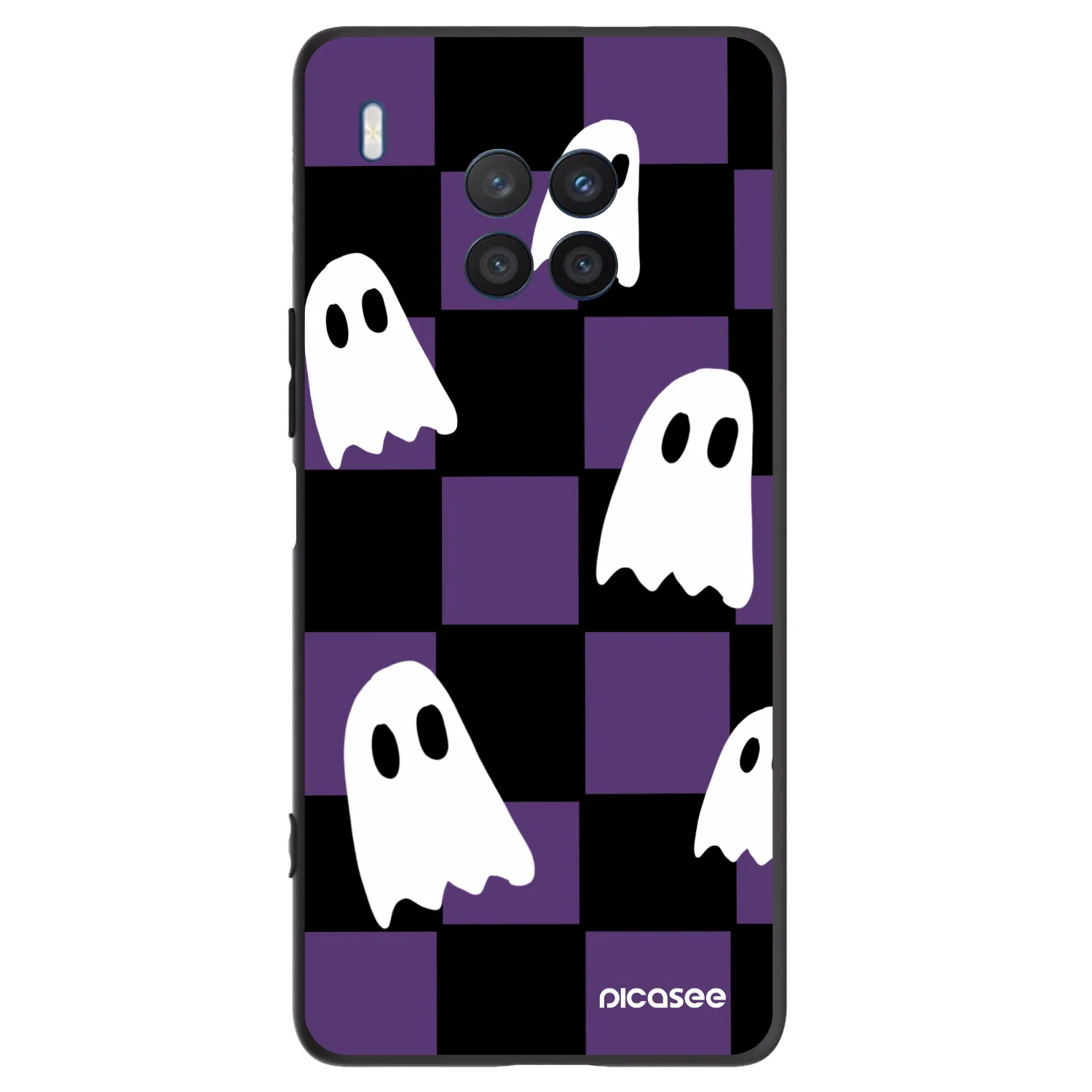 Picasee Μαύρη θήκη σιλικόνης για Honor 50 Lite - Ghosts