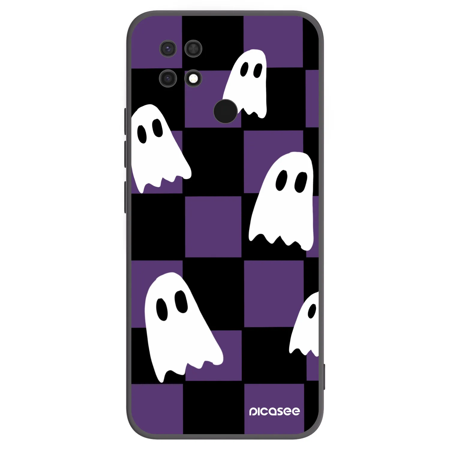 Picasee Μαύρη θήκη σιλικόνης για Xiaomi Redmi 10C - Ghosts
