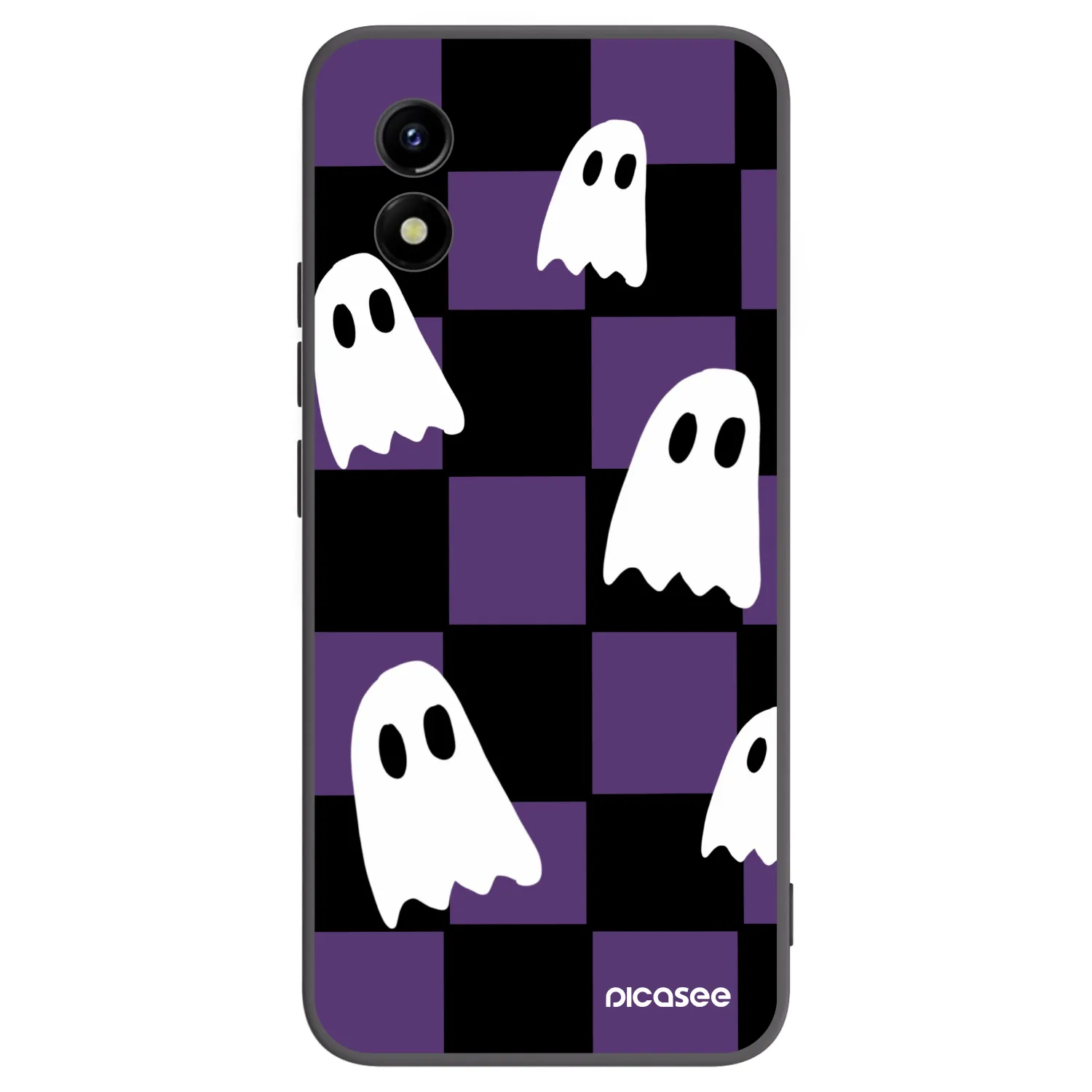 Picasee Μαύρη θήκη σιλικόνης για Vivo Y01 - Ghosts