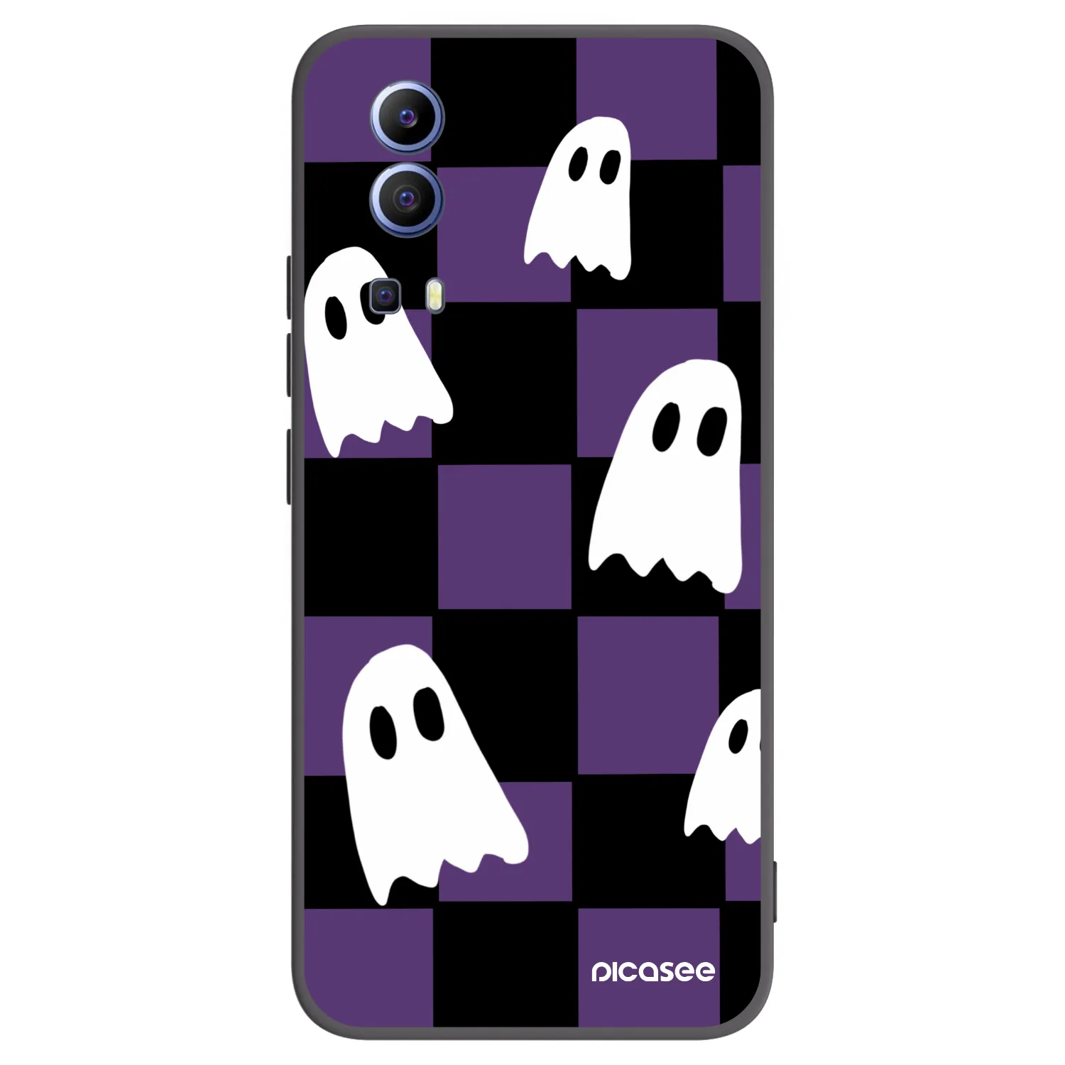 Picasee Μαύρη θήκη σιλικόνης για Vivo Y52 5G - Ghosts