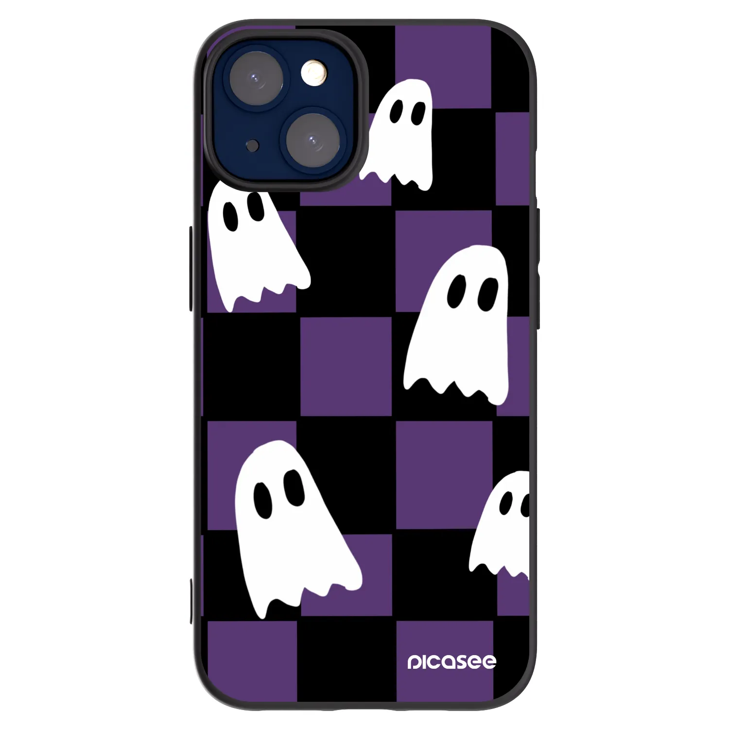 Picasee Μαύρη θήκη σιλικόνης για Apple iPhone 14 - Ghosts