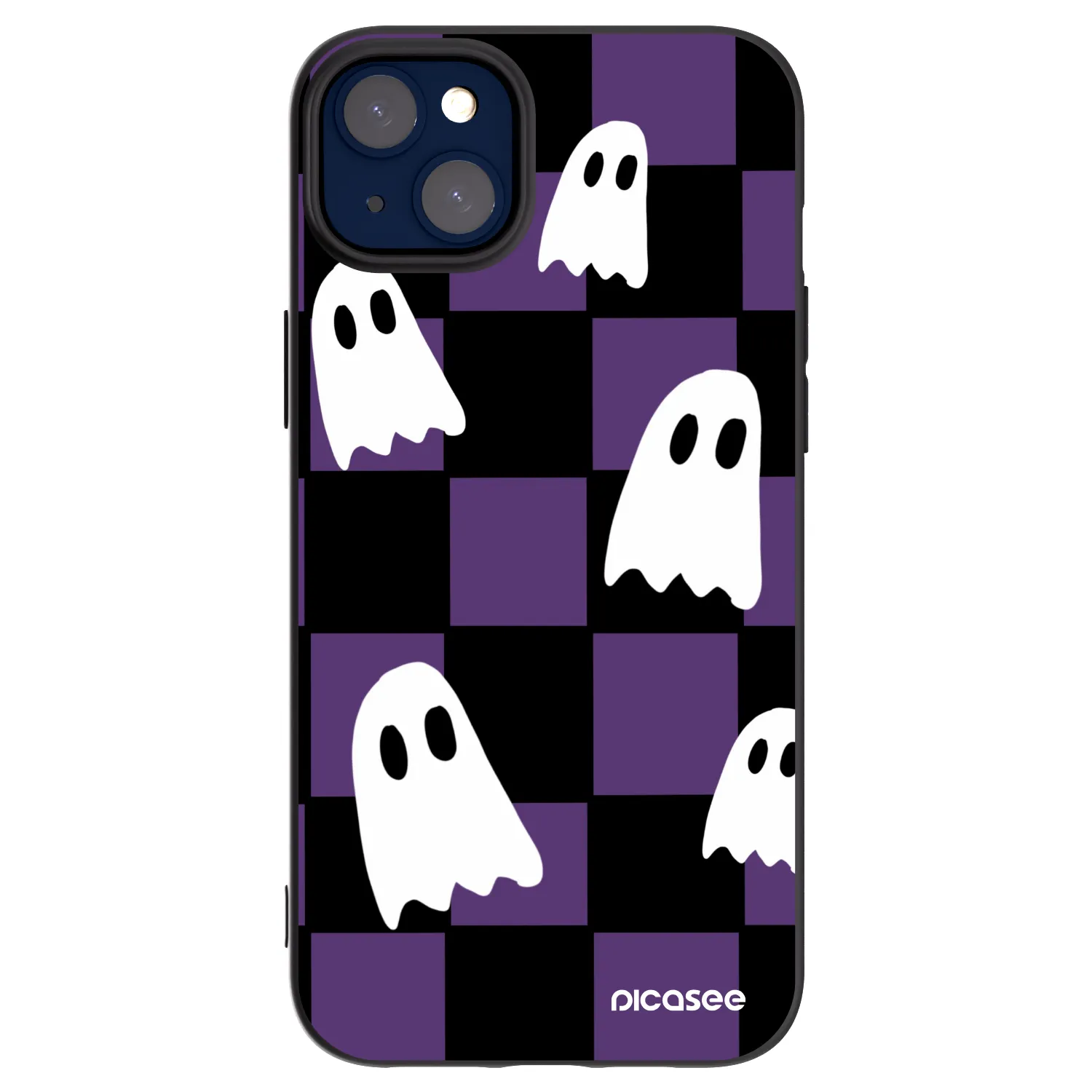 Picasee Μαύρη θήκη σιλικόνης για Apple iPhone 14 Plus - Ghosts