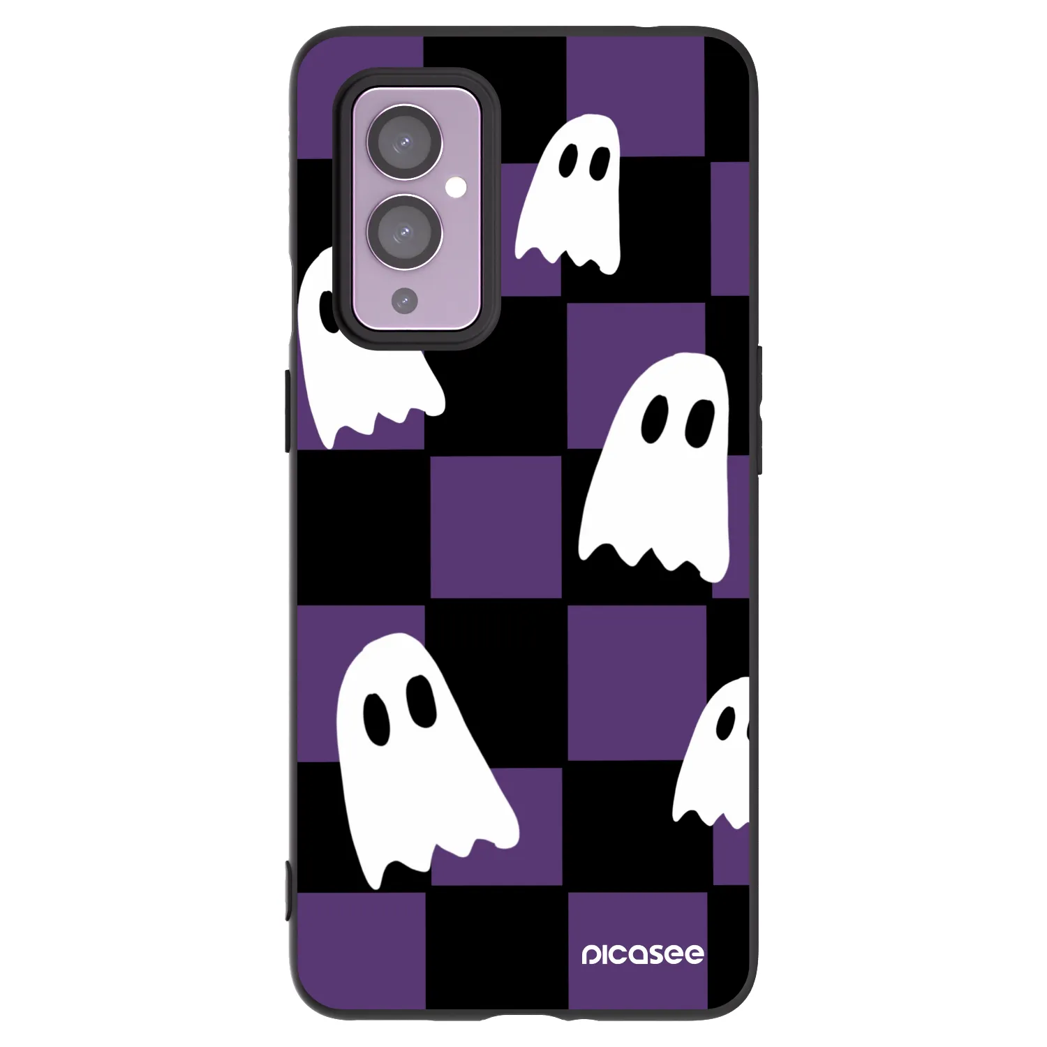 Picasee Μαύρη θήκη σιλικόνης για OnePlus 9 - Ghosts