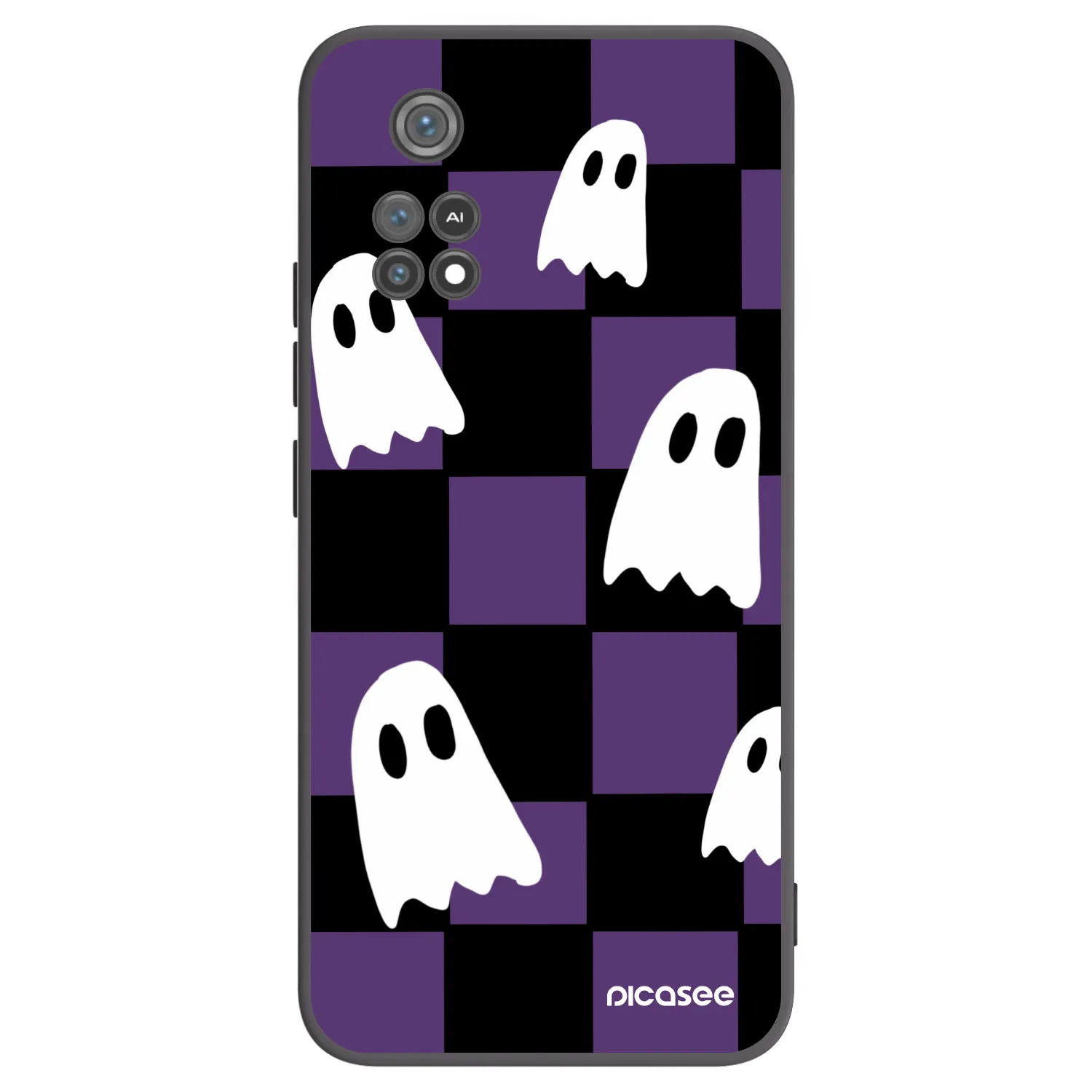Picasee Μαύρη θήκη σιλικόνης για Xiaomi Poco M4 Pro - Ghosts