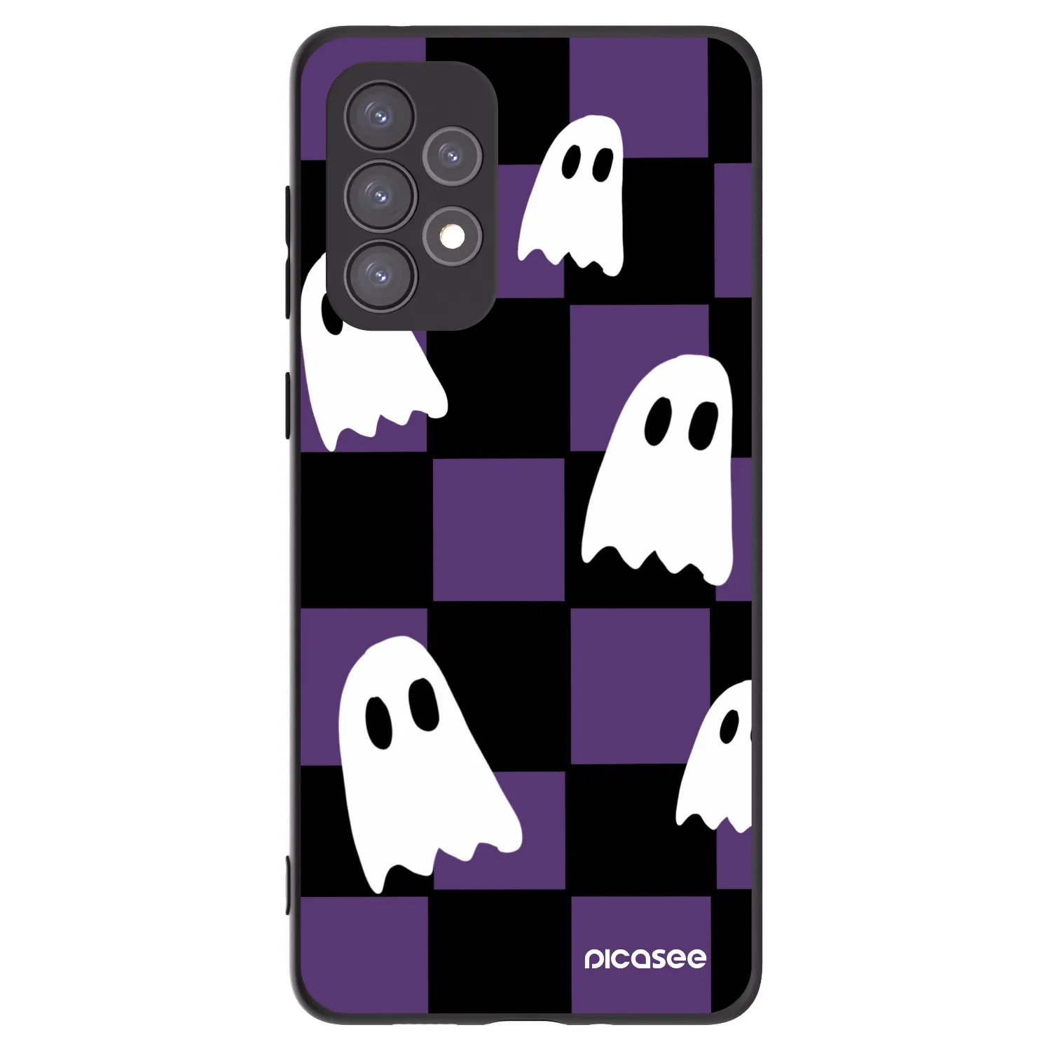 Picasee Μαύρη θήκη σιλικόνης για Samsung Galaxy A73 5G - Ghosts