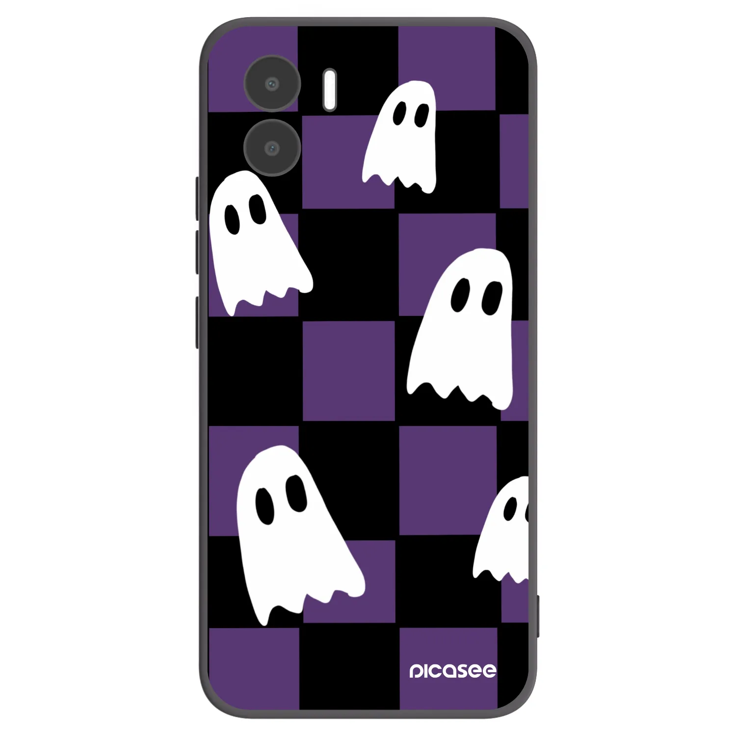 Picasee Μαύρη θήκη σιλικόνης για Xiaomi Redmi A1 - Ghosts