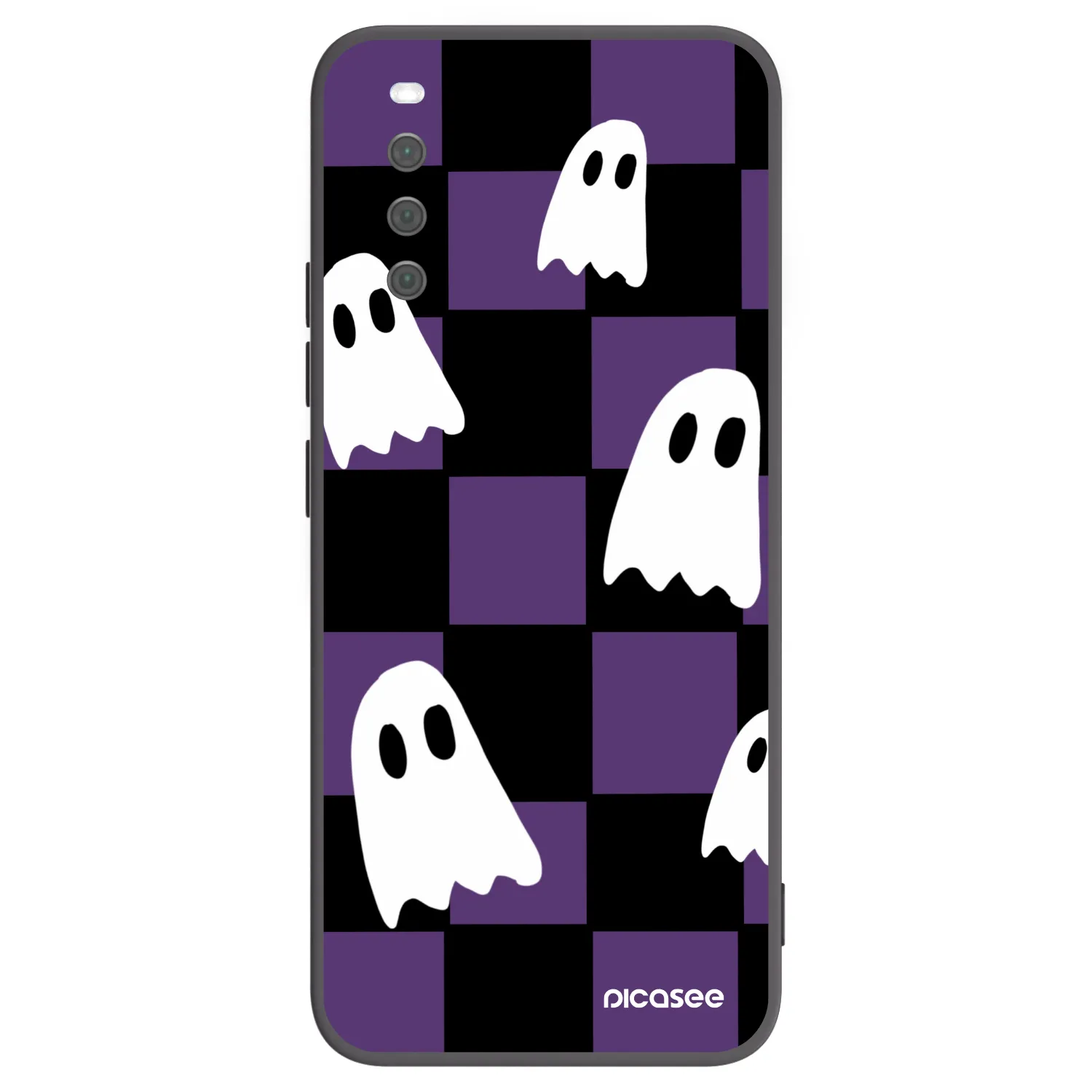 Picasee Μαύρη θήκη σιλικόνης για Sony Xperia 10 III - Ghosts