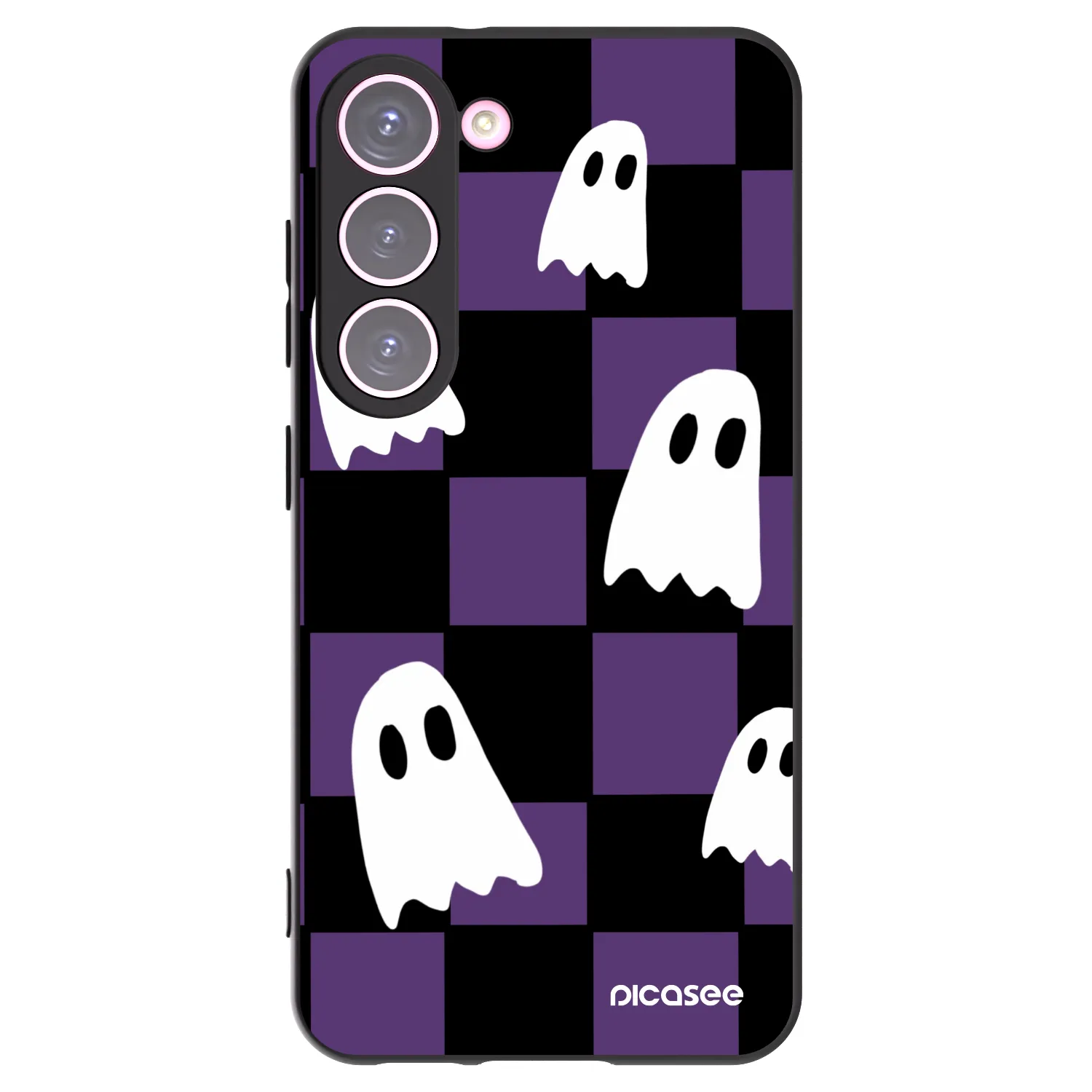 Picasee Μαύρη θήκη σιλικόνης για Samsung Galaxy S23 5G - Ghosts