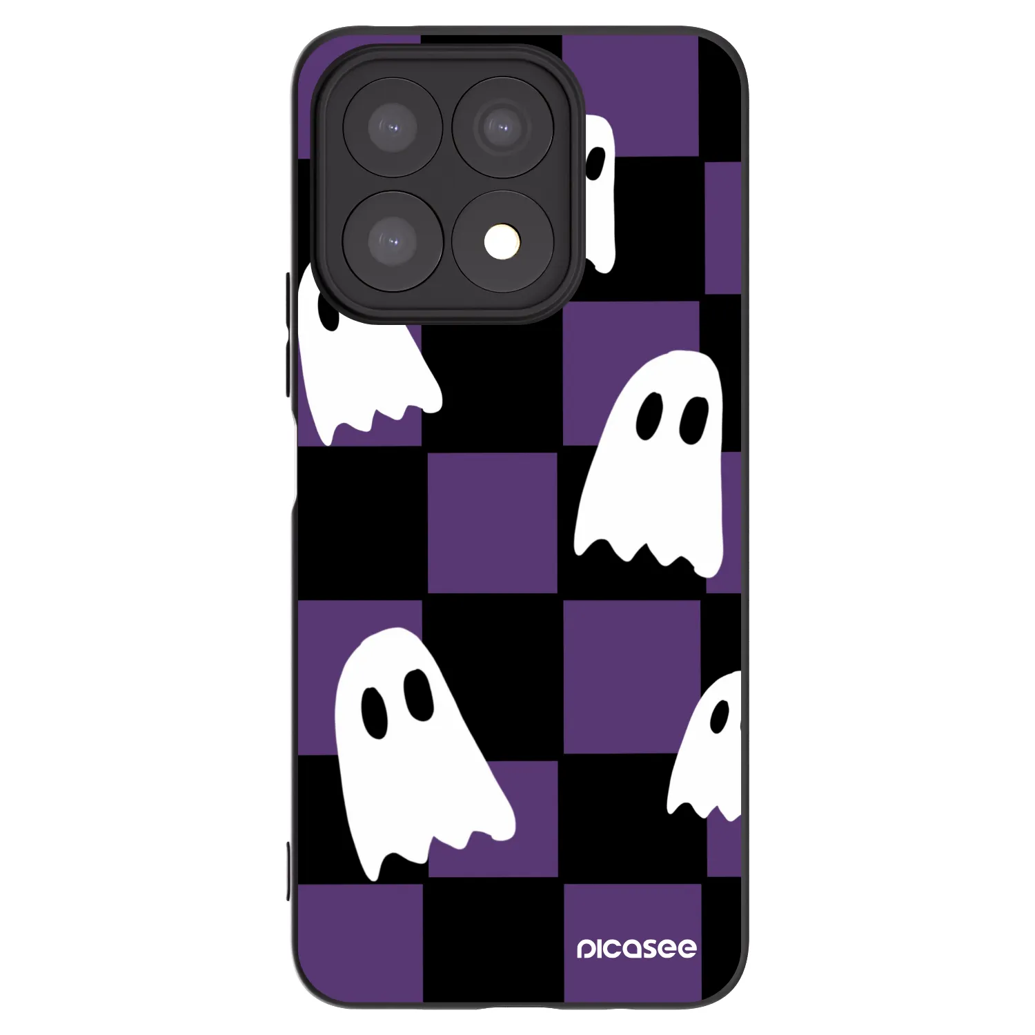 Picasee Μαύρη θήκη σιλικόνης για Honor X8a - Ghosts