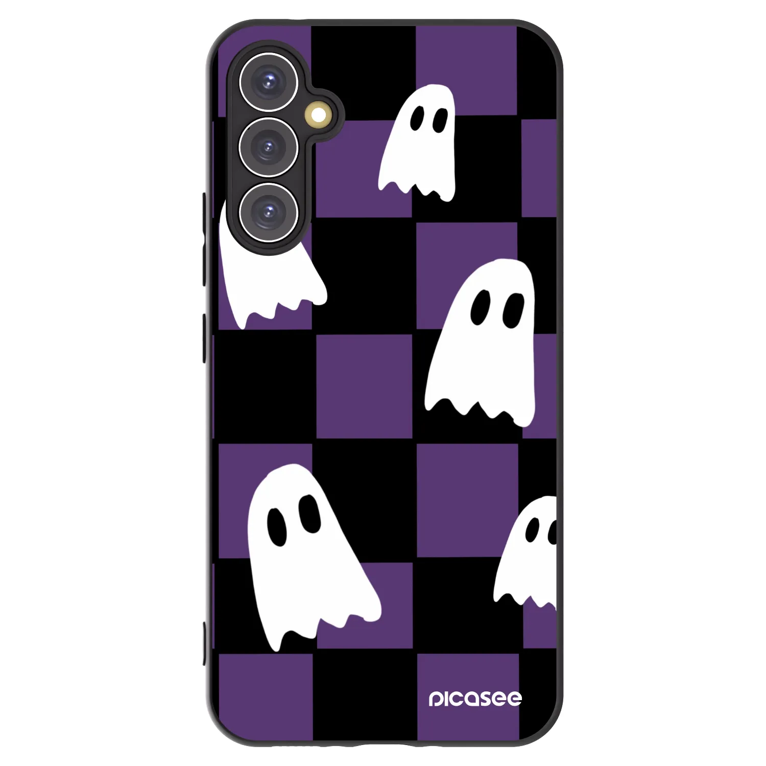 Picasee Μαύρη θήκη σιλικόνης για Samsung Galaxy A34 5G A346B - Ghosts