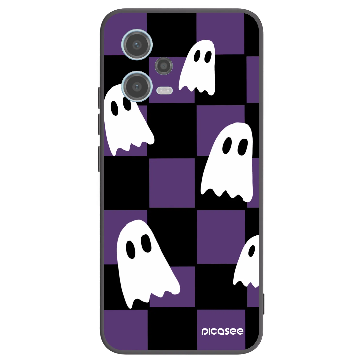 Picasee Μαύρη θήκη σιλικόνης για Xiaomi Redmi Note 12 5G - Ghosts