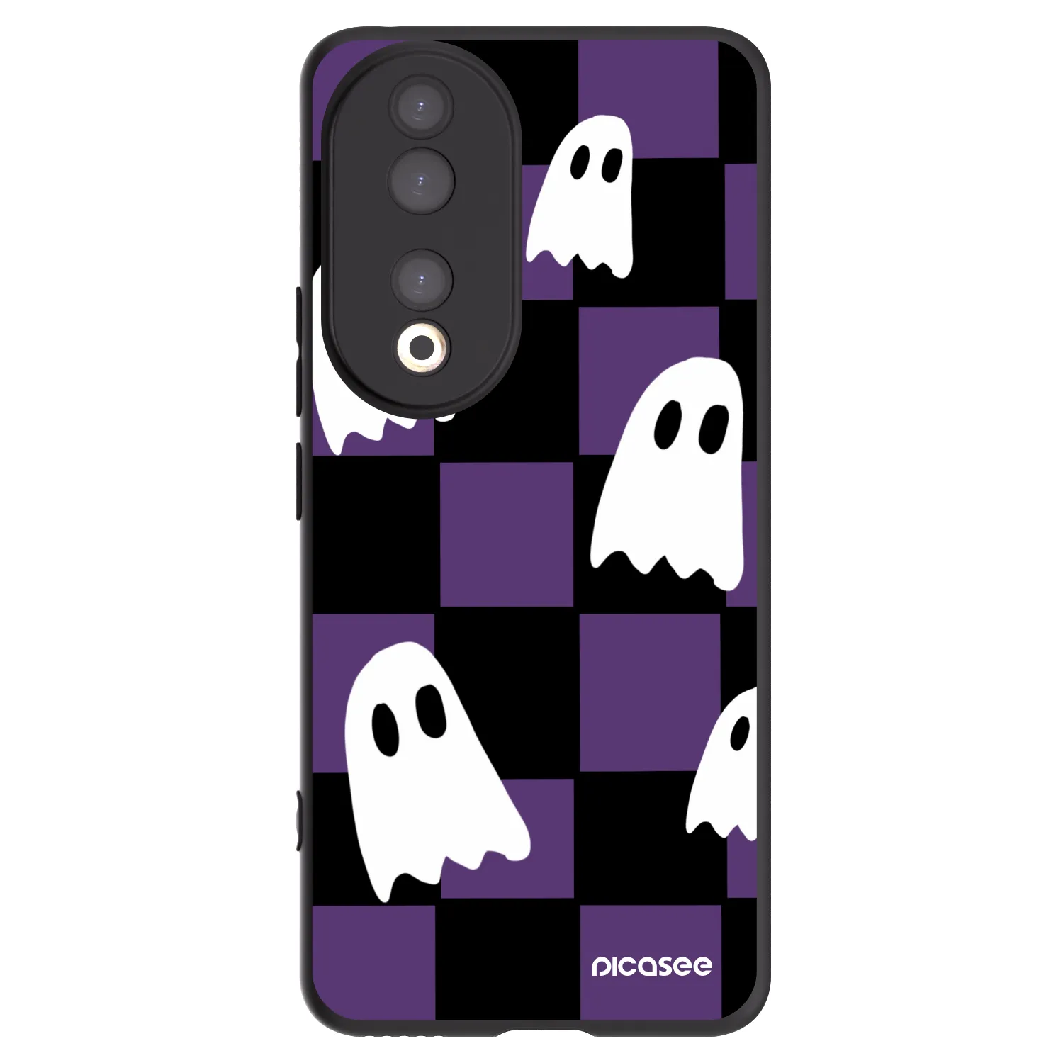Picasee Μαύρη θήκη σιλικόνης για Honor 90 5G - Ghosts