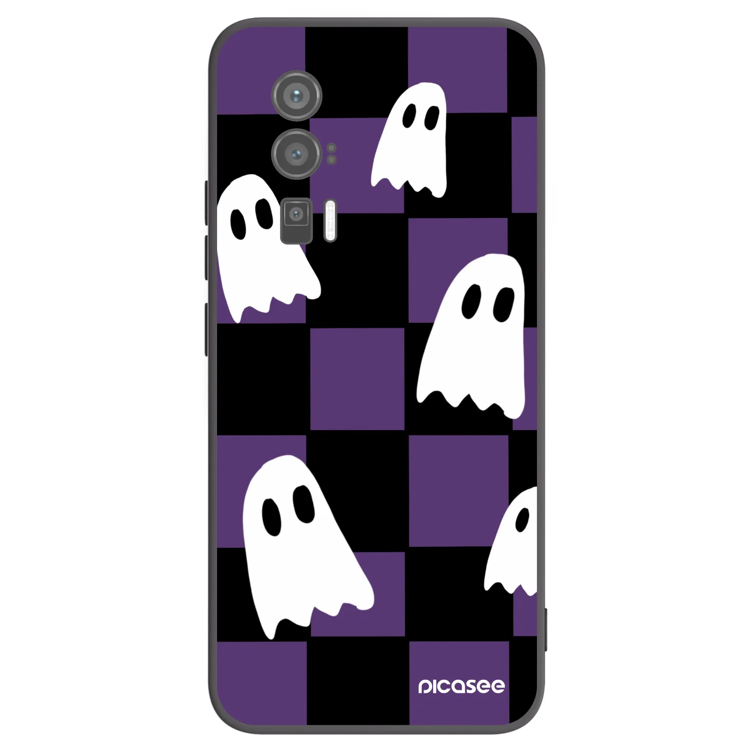 Picasee Μαύρη θήκη σιλικόνης για Xiaomi Poco F5 Pro 5G - Ghosts