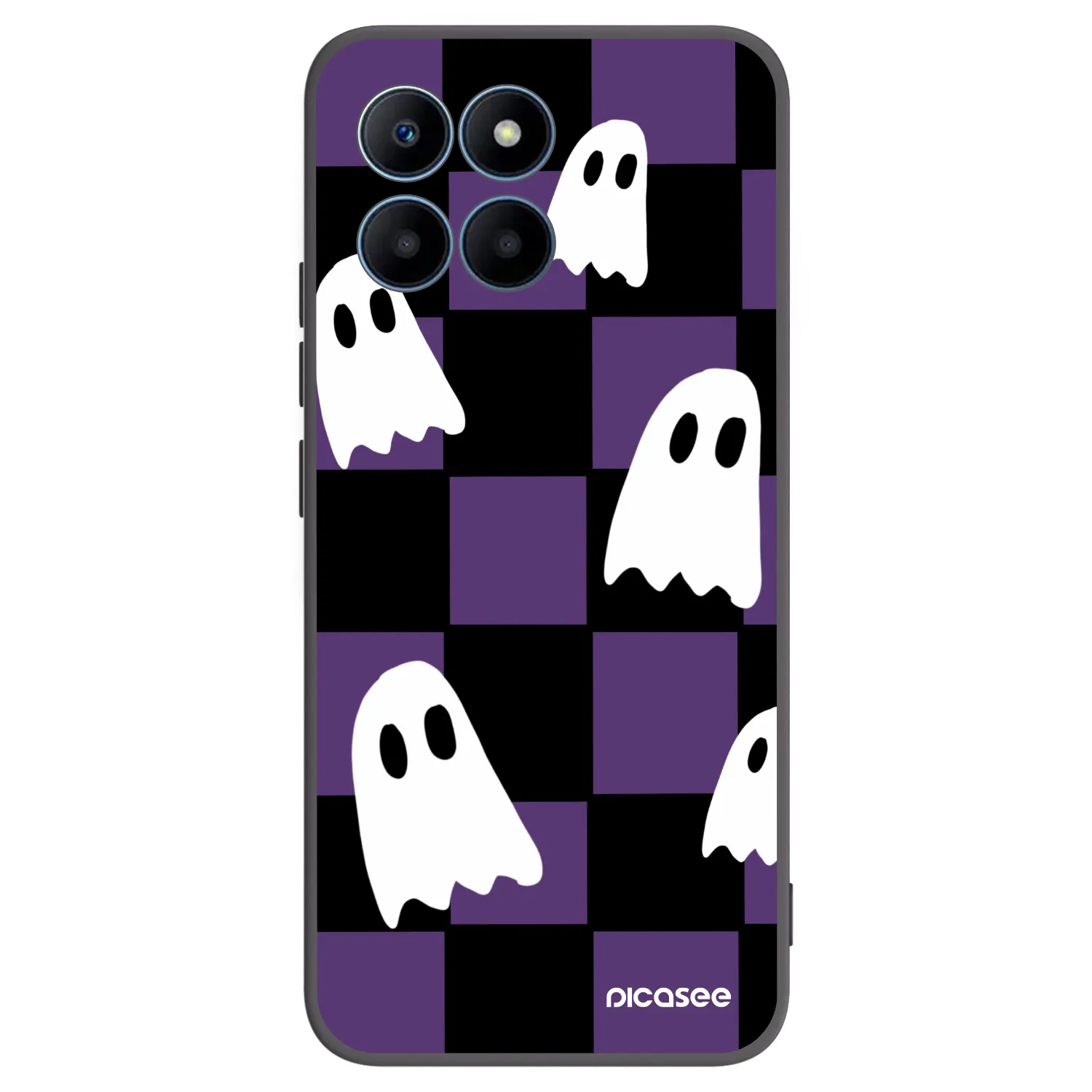 Picasee Μαύρη θήκη σιλικόνης για Honor 70 Lite - Ghosts