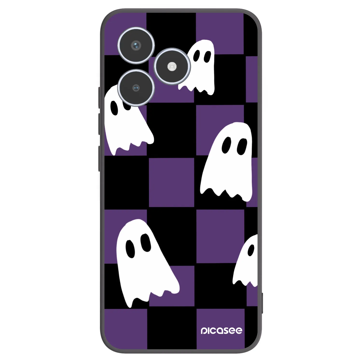 Picasee Μαύρη θήκη σιλικόνης για Realme C53 - Ghosts
