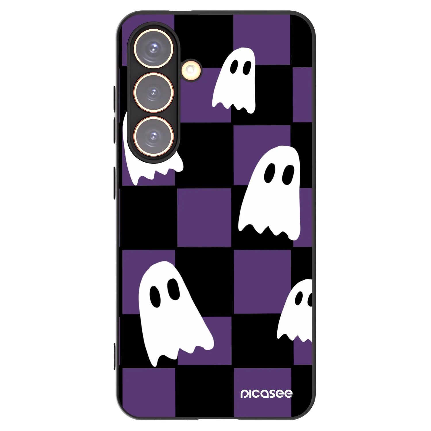 Picasee Μαύρη θήκη σιλικόνης για Samsung Galaxy S24 S921B 5G - Ghosts