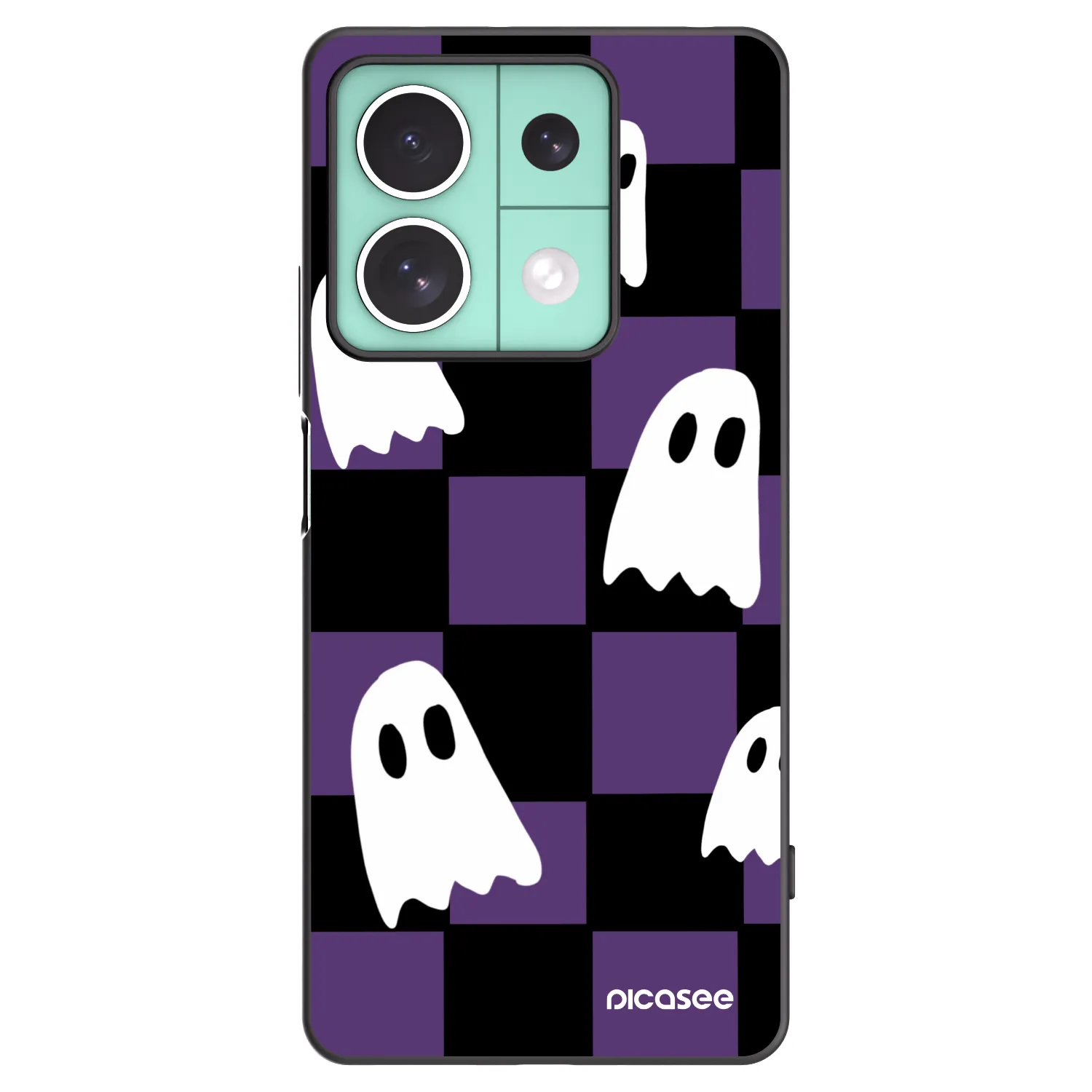 Picasee Μαύρη θήκη σιλικόνης για Xiaomi Redmi Note 13 5G - Ghosts