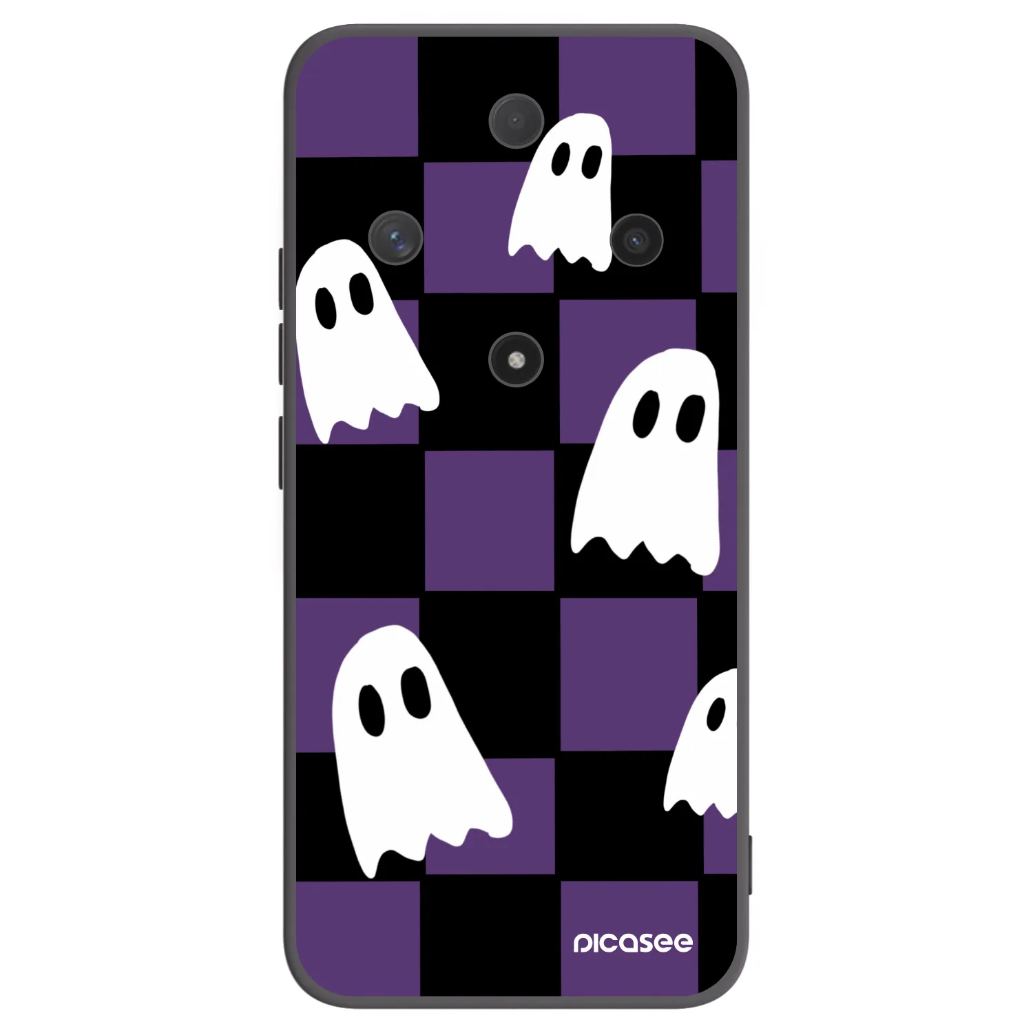 Picasee Μαύρη θήκη σιλικόνης για Honor Magic6 Lite 5G - Ghosts