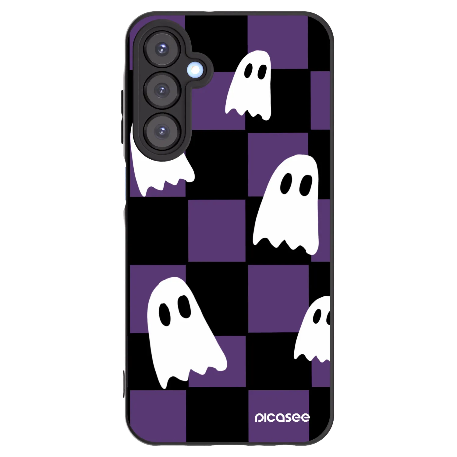 Picasee Μαύρη θήκη σιλικόνης για Samsung Galaxy A25 A256B 5G - Ghosts