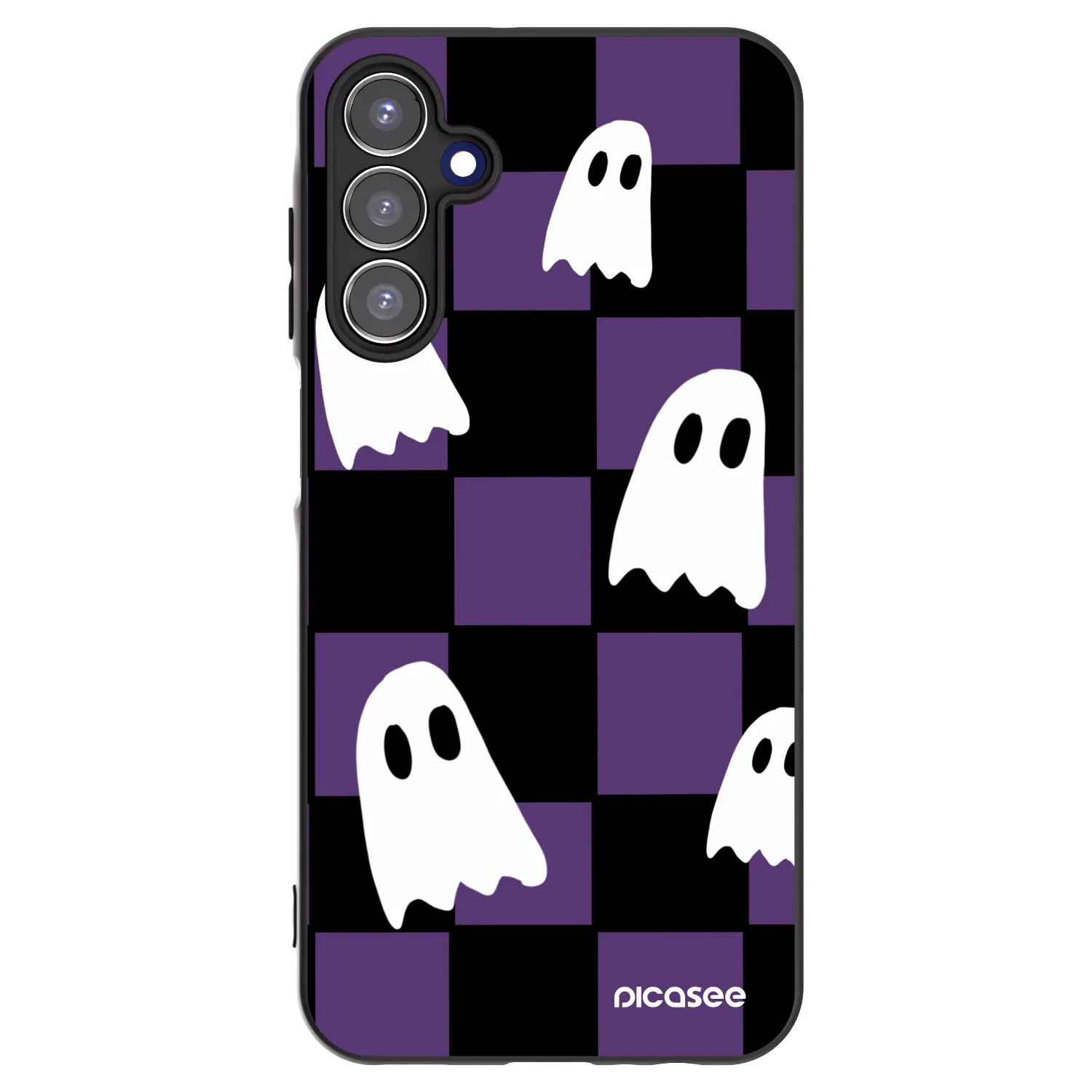 Picasee Μαύρη θήκη σιλικόνης για Samsung Galaxy A15 A155F 4G - Ghosts