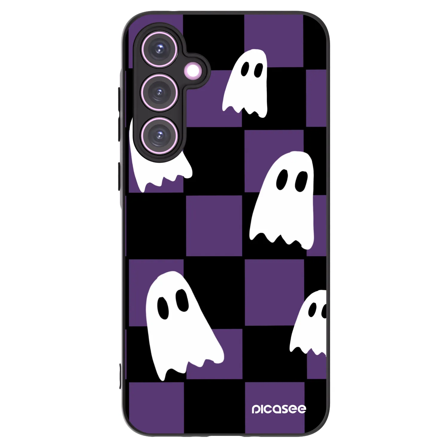Picasee Μαύρη θήκη σιλικόνης για Samsung Galaxy A35 5G A356B - Ghosts