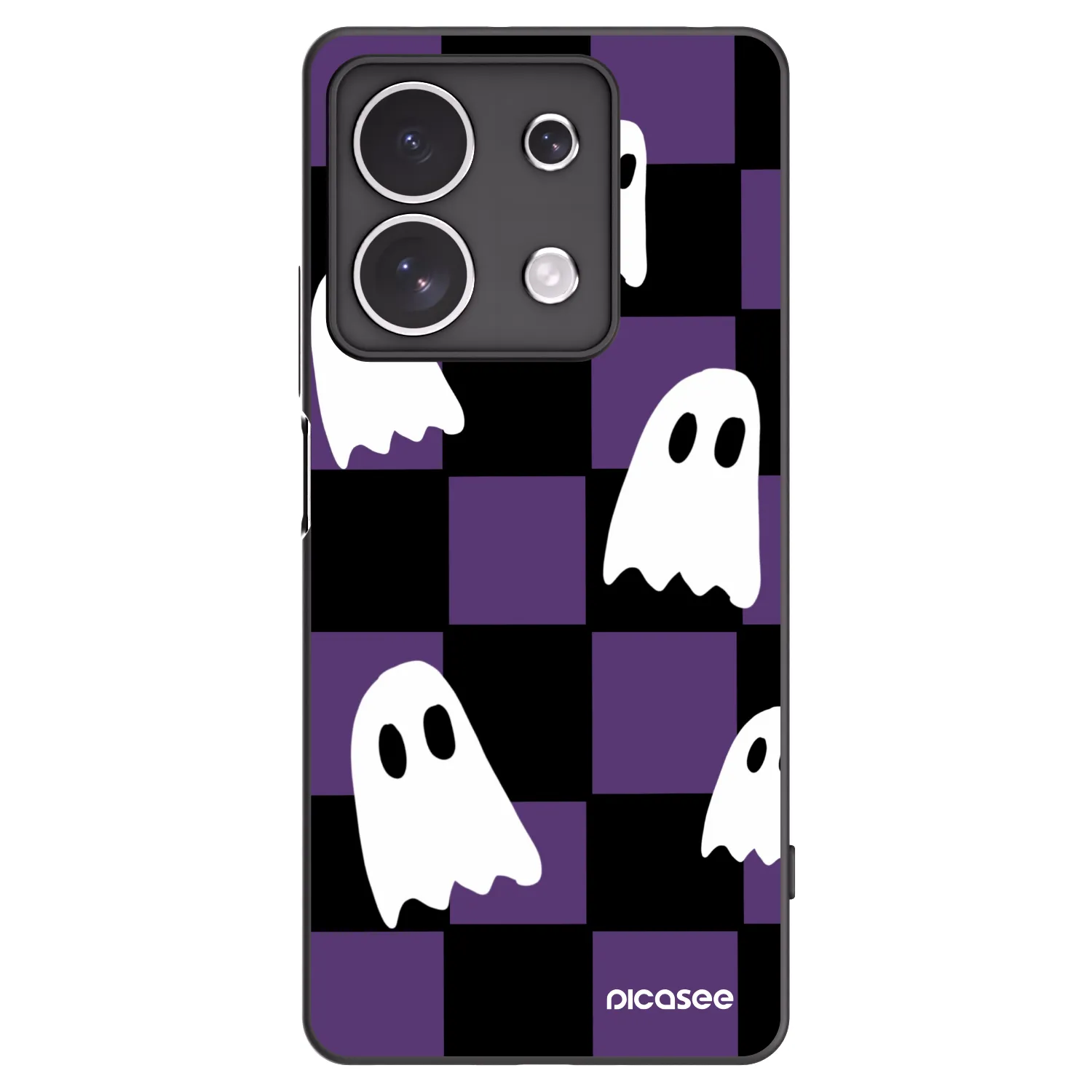 Picasee Μαύρη θήκη σιλικόνης για Xiaomi Redmi Note 13 4G - Ghosts