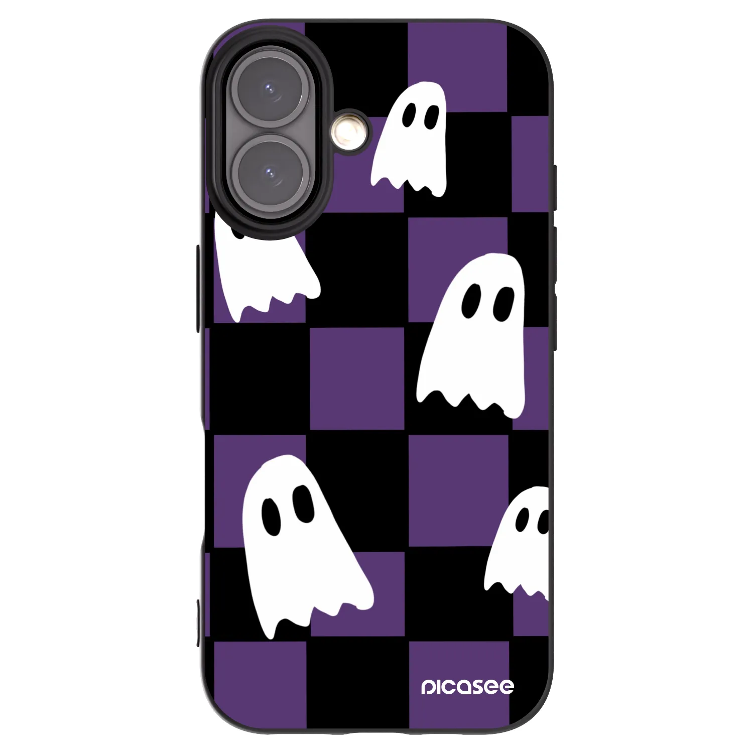 Picasee Μαύρη θήκη σιλικόνης για Apple iPhone 16 - Ghosts